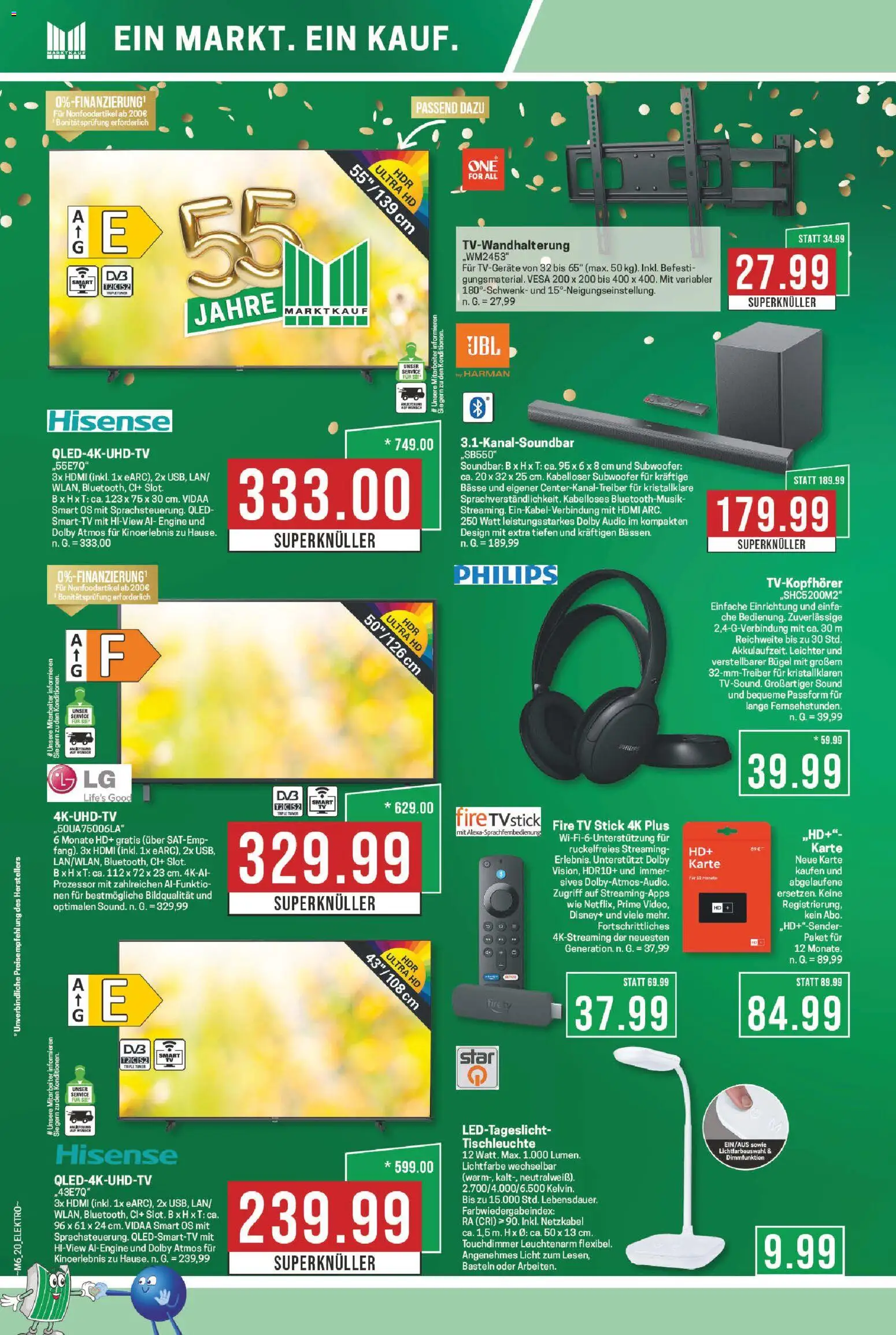 Marktkauf Prospekt 	 – gültig ab 02.02.2026 | Seite: 20 | Produkte: Philips, Hisense, TV, Audio