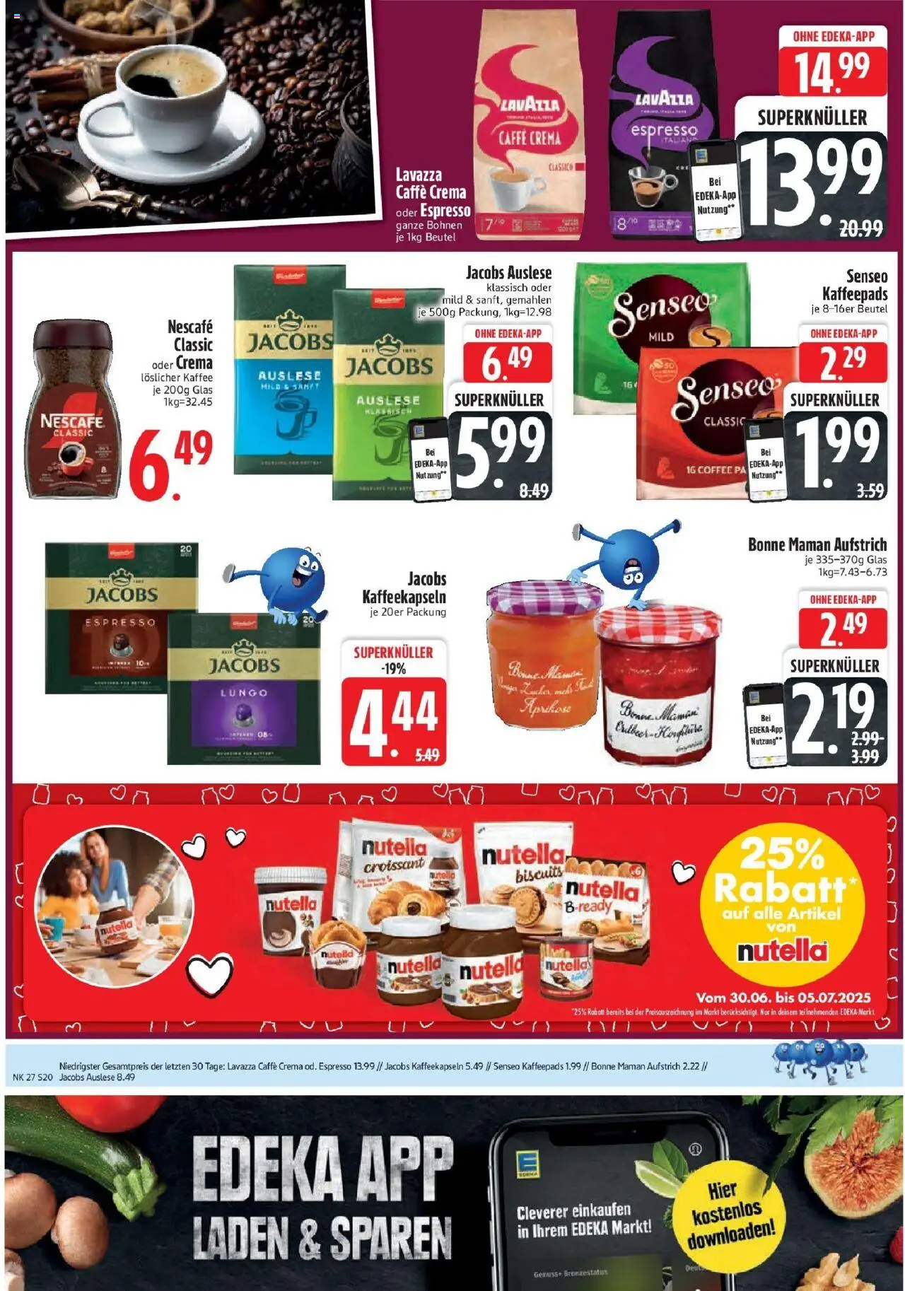 Edeka prospekt Murnau	 - gültig ab dem 29.06.2025 | Seite: 20 | Produkte: Lavazza, Nescafe, Kaffee, Croissant