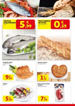 Alcampo - SM Madrid  │ válido desde el 14.08.2025 | Página: 3 | Productos: Pan, Croissant, Langostino