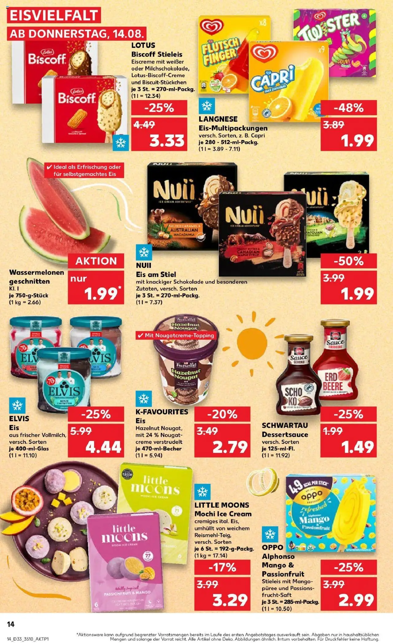 Kaufland prospekt Coswig	 - gültig ab dem 14.08.2025 | Seite: 14 | Produkte: Nuii eis, Creme, Eis, Mochi