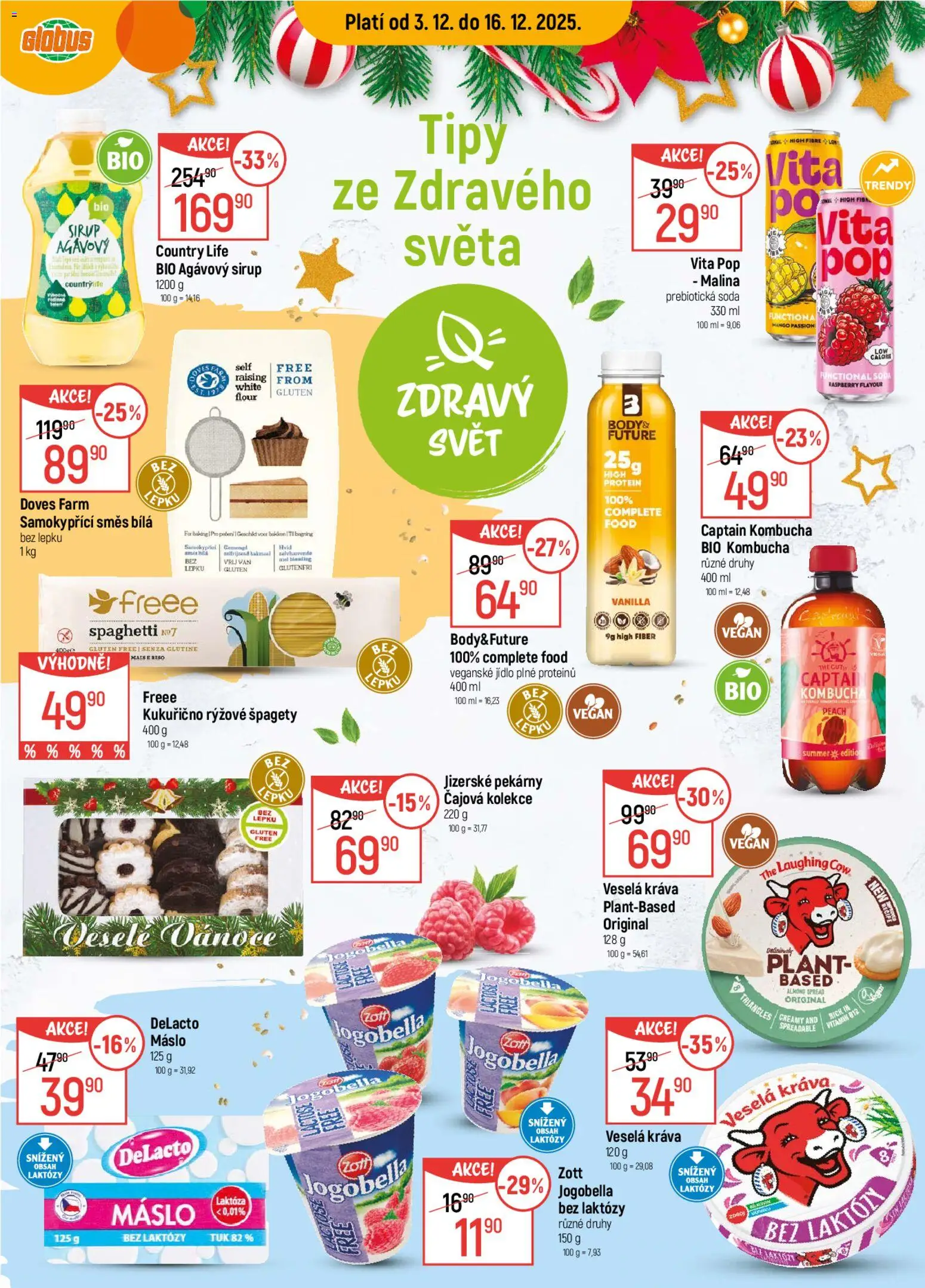Globus leták od 03.12.2025 | Strana: 30 | Produkty: Mango, Máslo, Kombucha, Protein