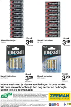 Zeeman folder - Voorbeeld van een folder van Zeeman, geldig van 01.11.2025 | Pagina: 21 | Producten: Batterijen, Kan