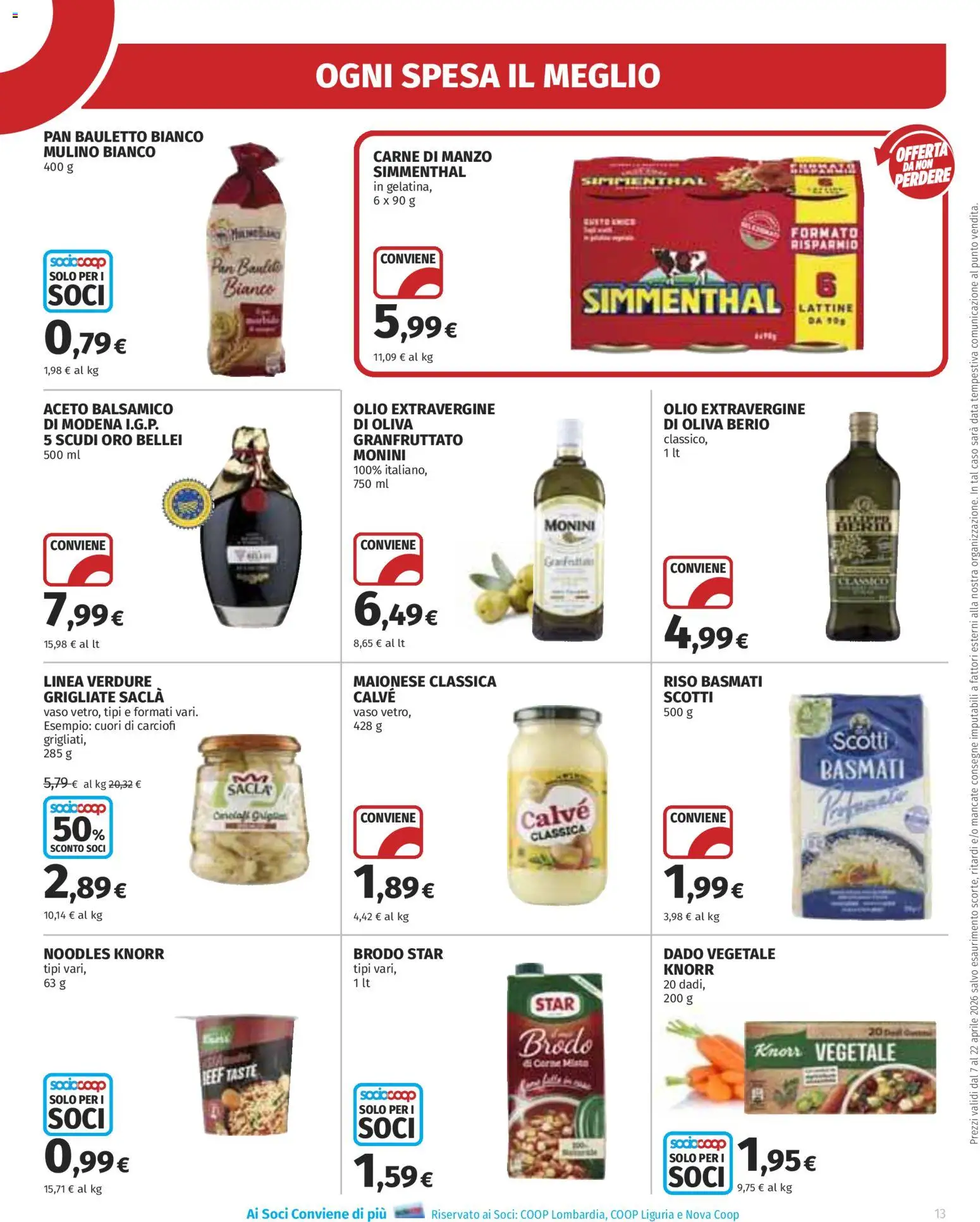 Volantino Ipercoop del 07.04.2026 | Pagina: 13 | Prodotti: Manzo, Verdure, Data, Aceto