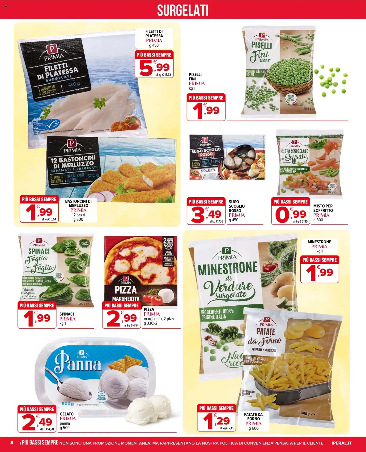 Volantino Iperal del 14.01.2026 | Pagina: 8 | Prodotti: Patate, Acqua, Padella, Forno