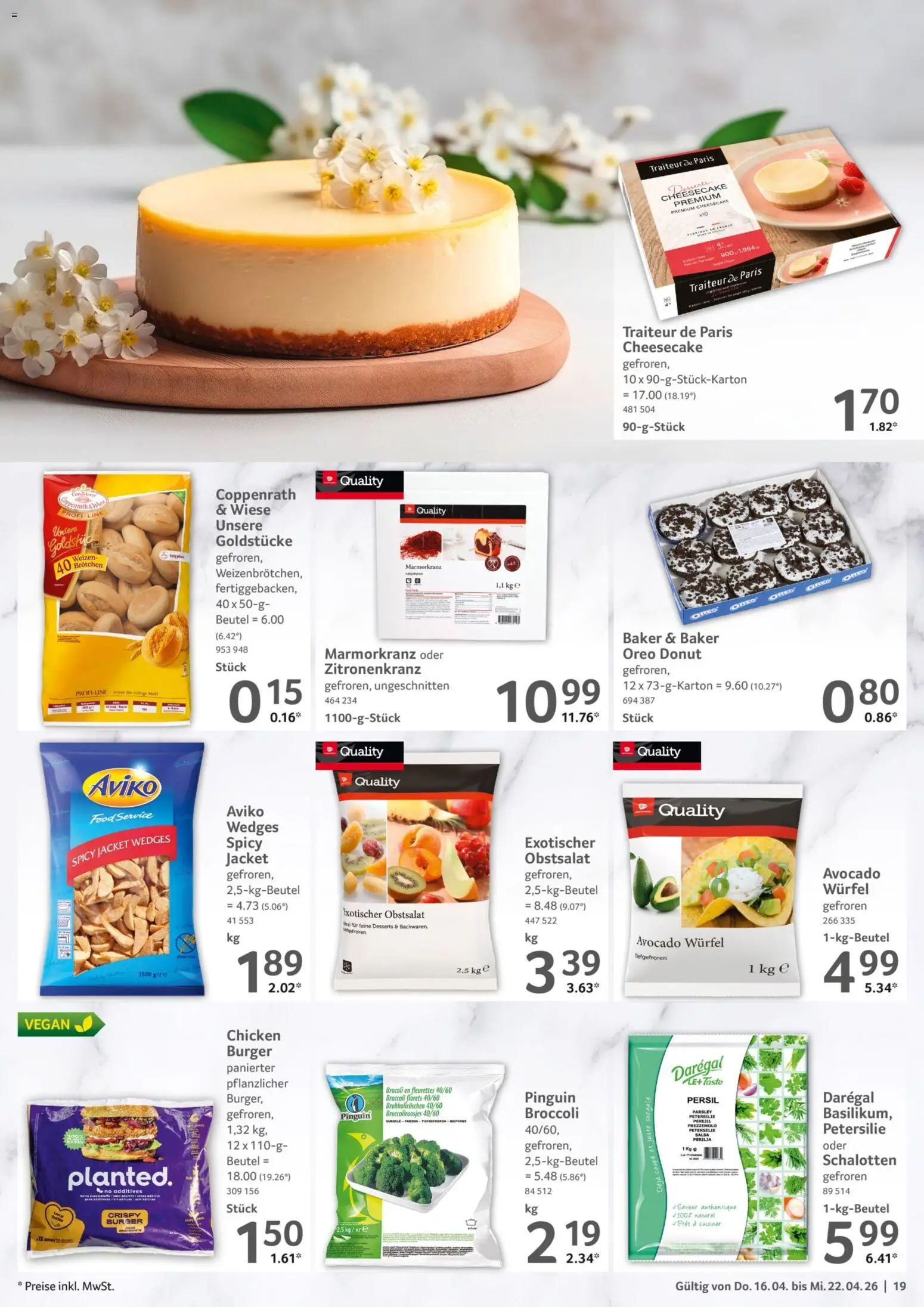 Selgros Prospekt 	 – gültig ab 16.04.2026 | Seite: 19 | Produkte: Burger, Avocado, Petersilie, Persil