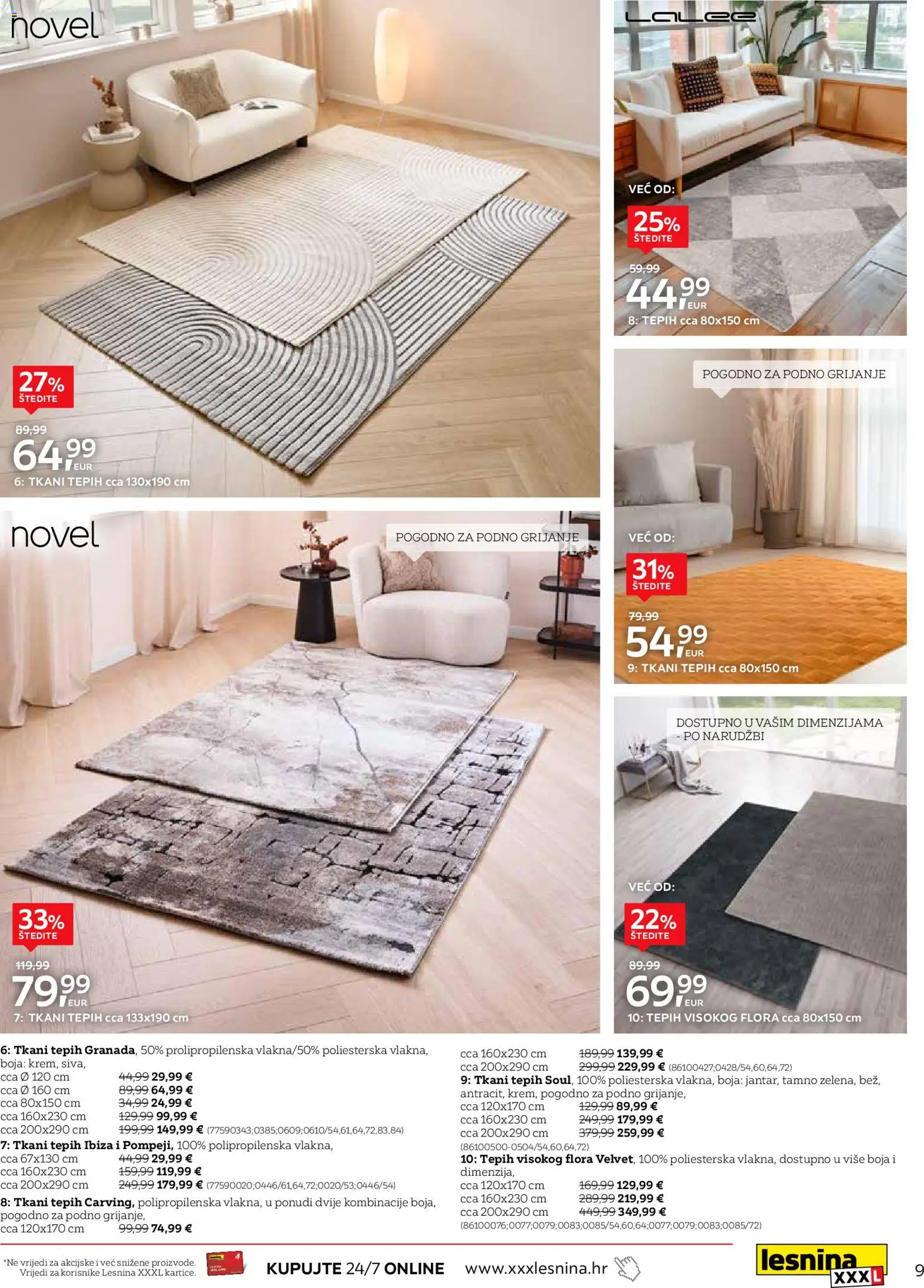 Lesnina katalog | vrijedi od 23.01.2026 | Stranica: 9 | Proizvodi: Tepih