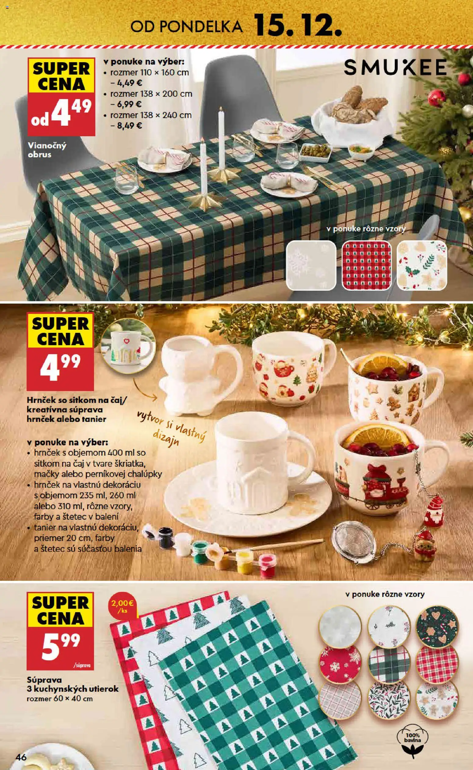 Nové Biedronka akcie – leták je platný od 11.12.2025 | Strana: 46 | Produkty: Čaj, Štetec