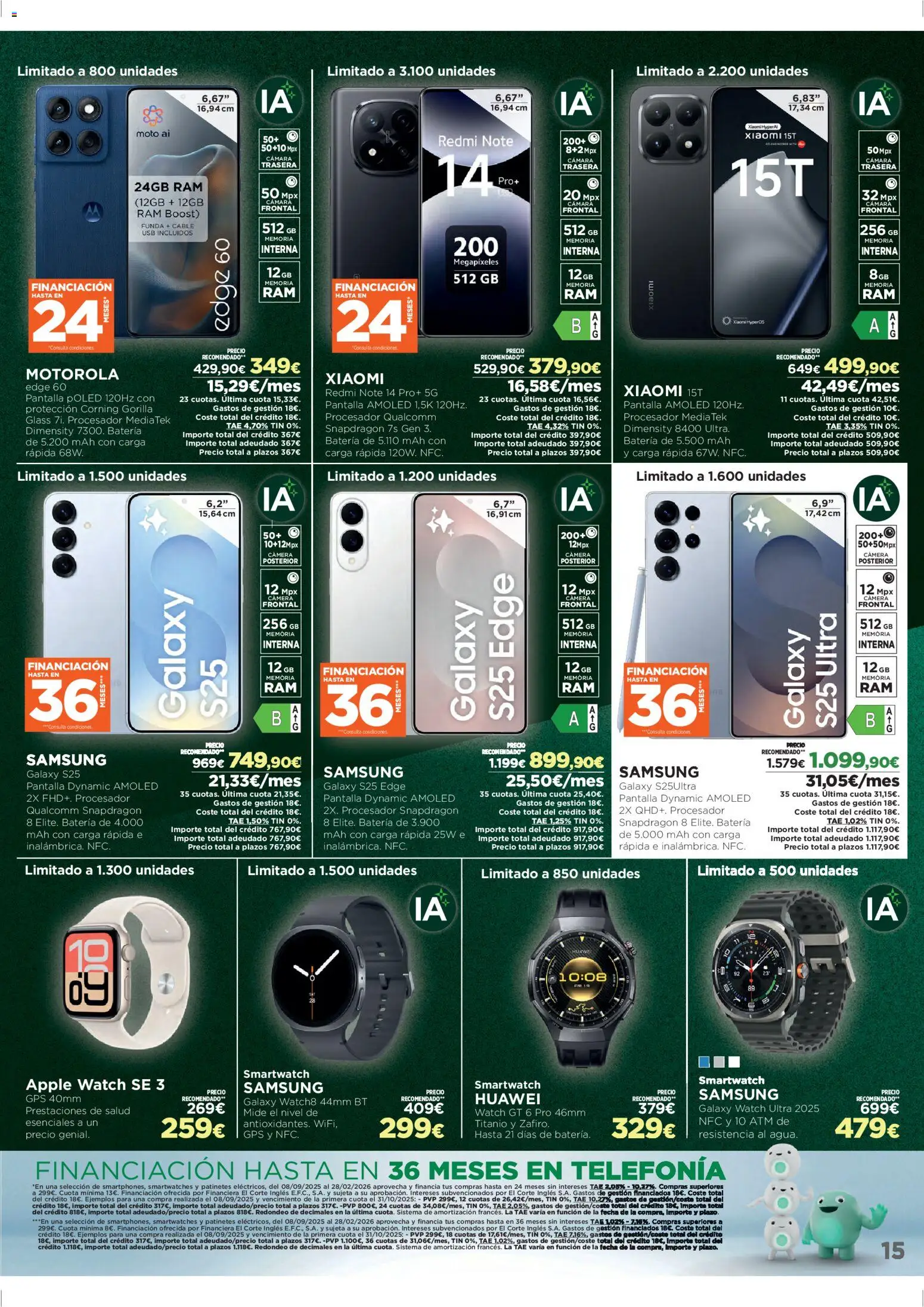 El Corte Inglés Black Friday │ válido desde el 24.11.2025 | Página: 15 | Productos: Apple, Cámara, USB, Batería