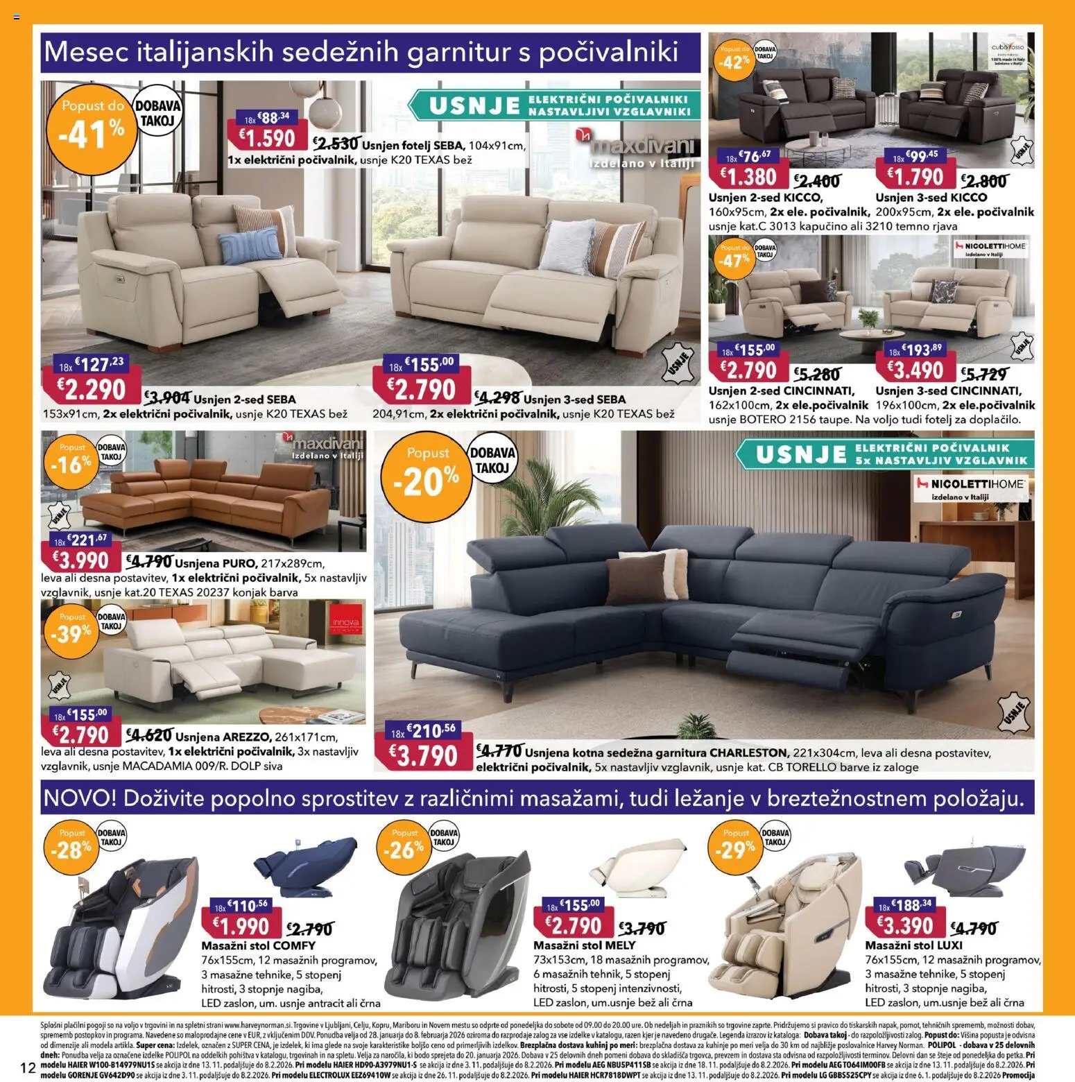 Novi Harvey Norman katalog ponudbe – veljaven od 28.01.2026 | Stran: 12 | Izdelki: Vzglavnik, Kapučino, Fotelj, Stol