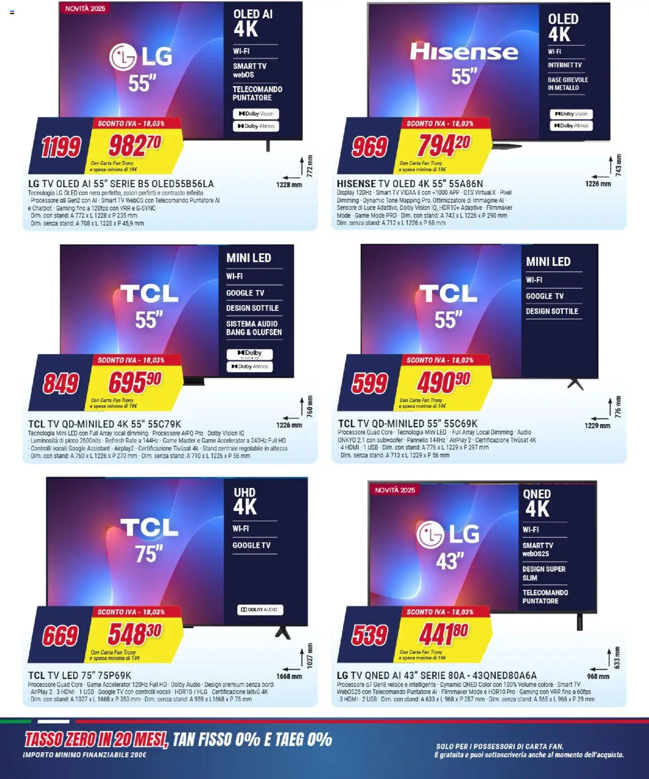 Volantino Trony del 02.10.2025 | Pagina: 3 | Prodotti: smart TV, TV, USB, Fan