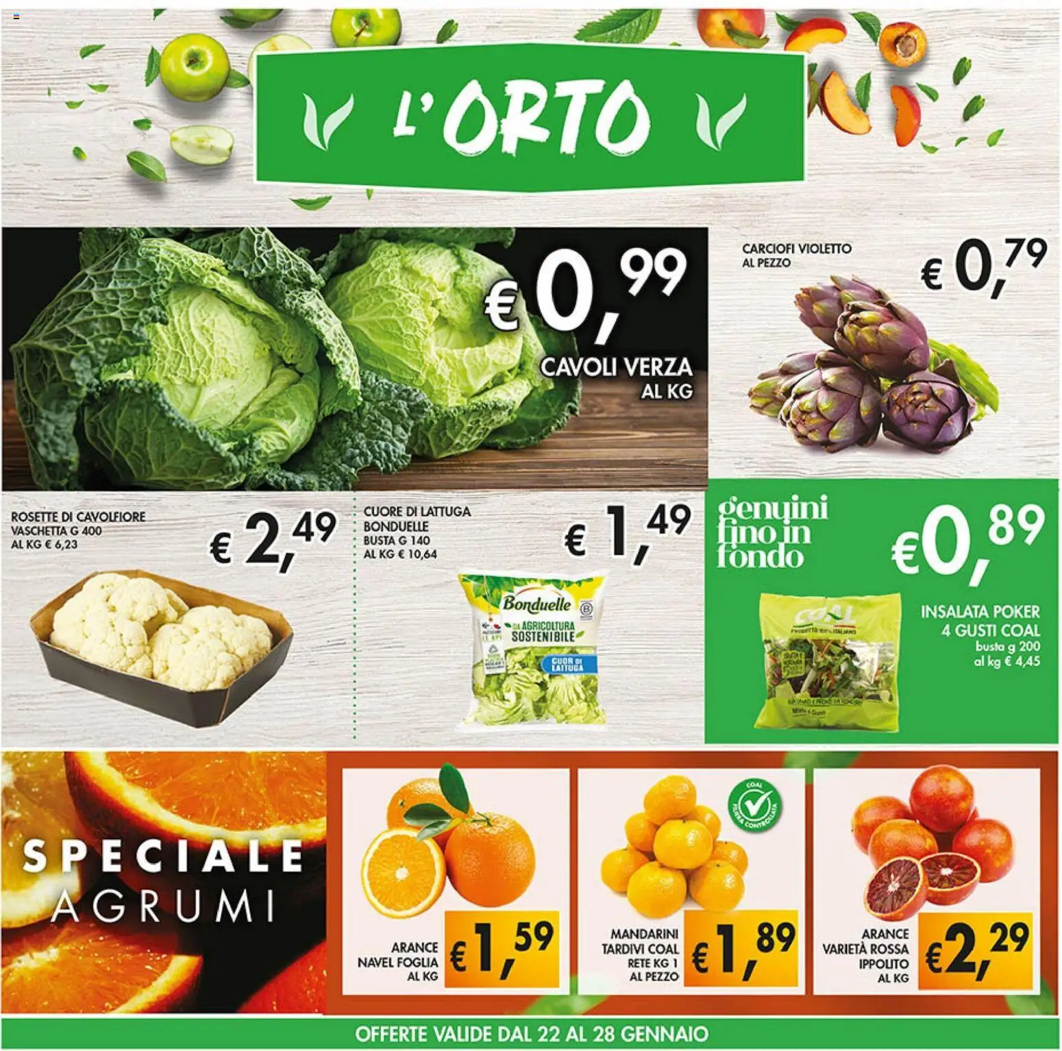 Volantino Coal del 22.01.2026 | Pagina: 4 | Prodotti: Agrumi, Carciofi, Cavolfiore, Lattuga