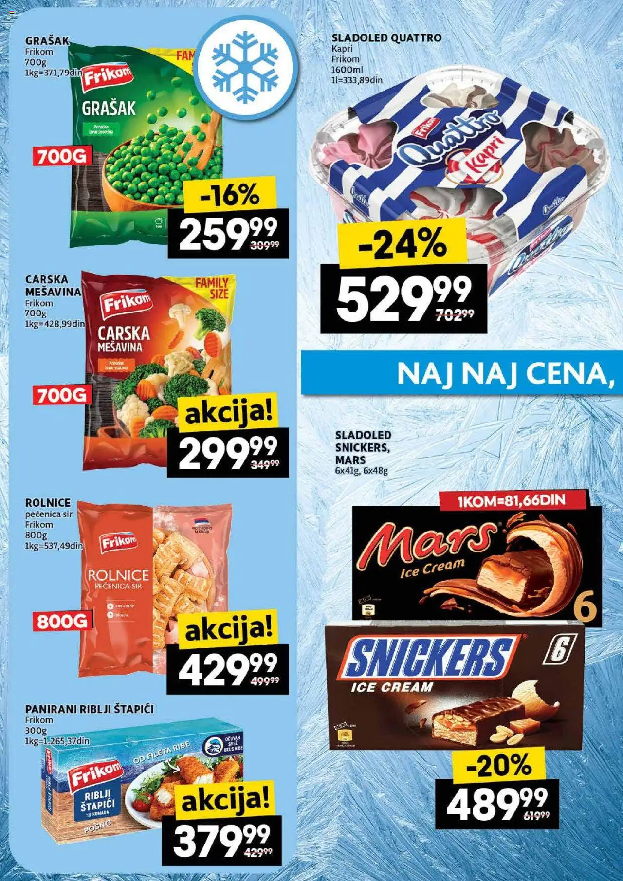 Roda katalog - važi od 07.08.2025 | Strana: 24 | Proizvode: Sladoled, Riblji štapići, Sir, Pečenica