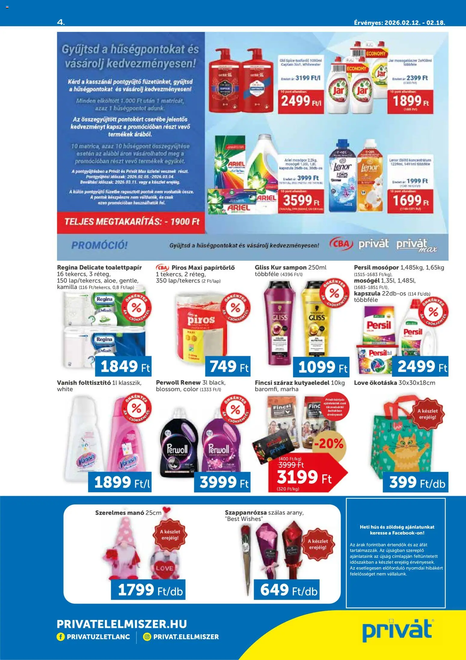 PRIVÁT akciós ujság - amely érvényes a következő dátumtól: 12.02.2026 | Oldal: 4