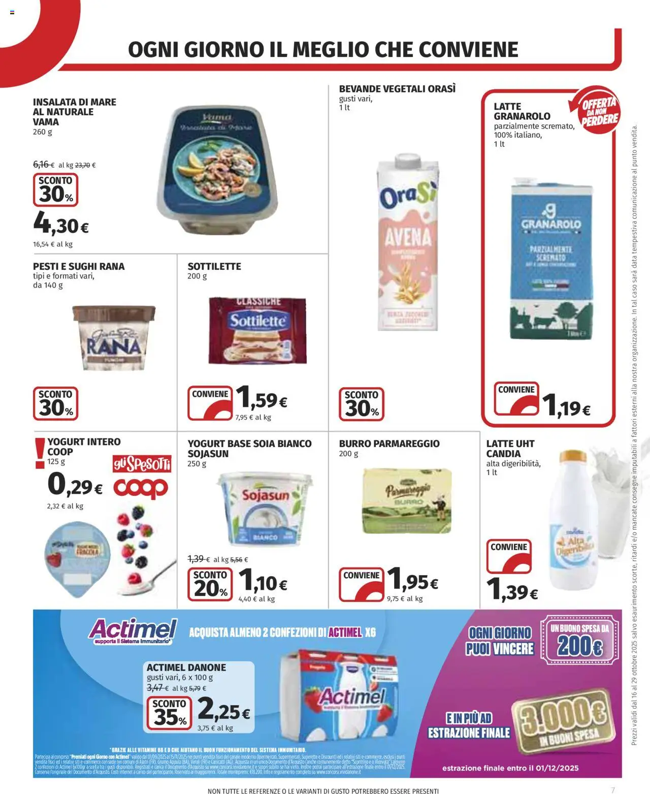 Volantino COOP del 16.10.2025 | Pagina: 7 | Prodotti: Lima, Latte, Burro, Data