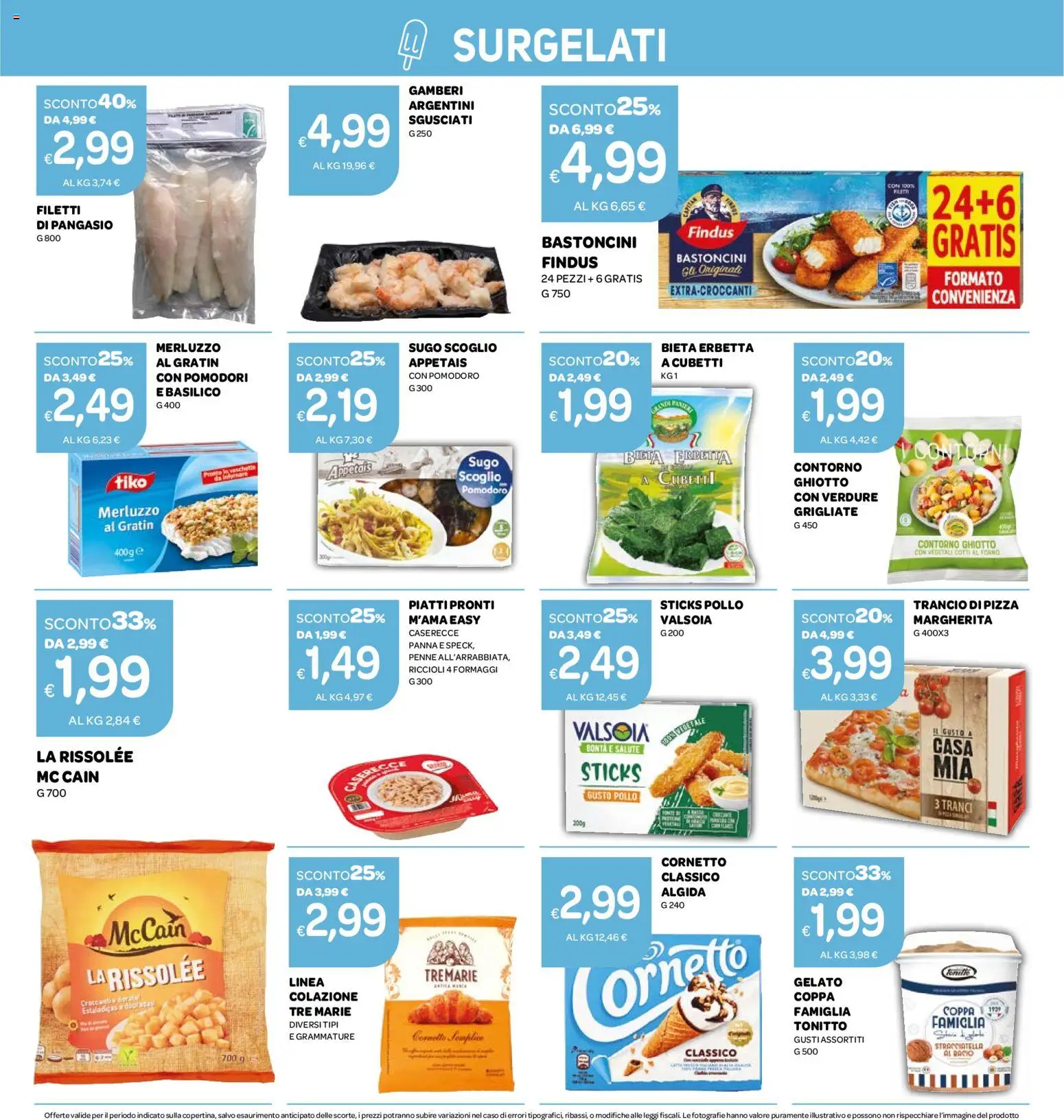 Volantino Ekom del 27.01.2026 | Pagina: 10 | Prodotti: Pollo, Panna, Gelato, Verdure