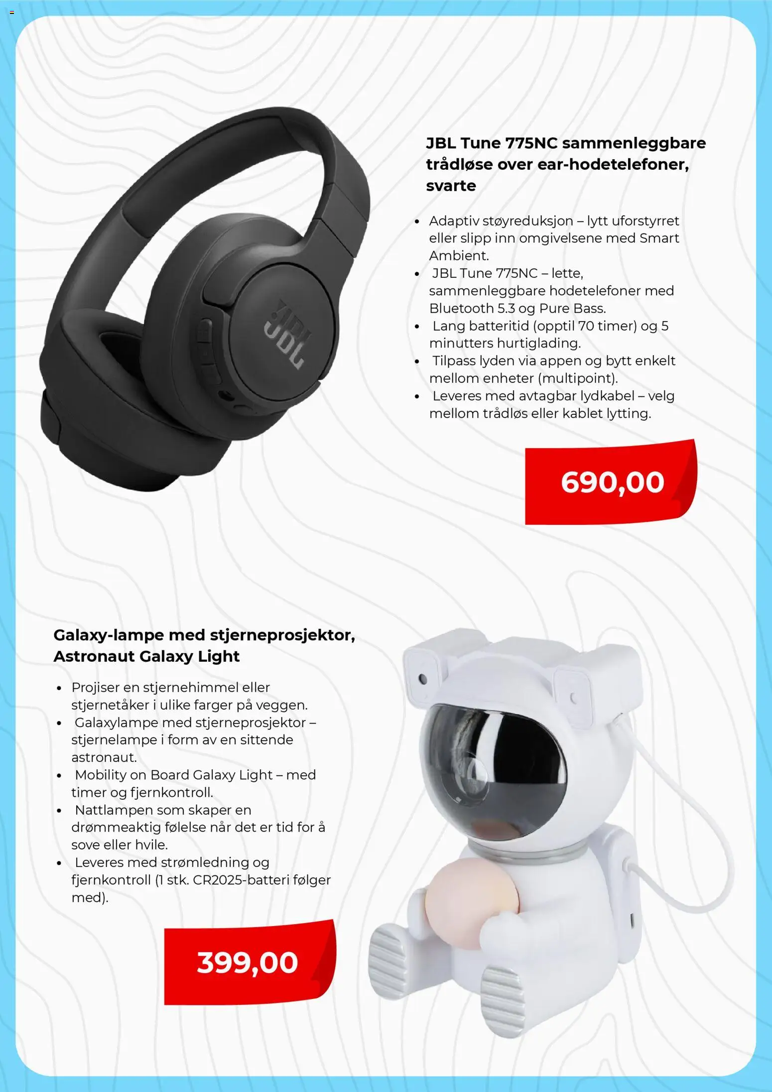 {H1} | Side: 2 | Produkter: Fjernkontroll, Hodetelefoner, Суміш дитяча