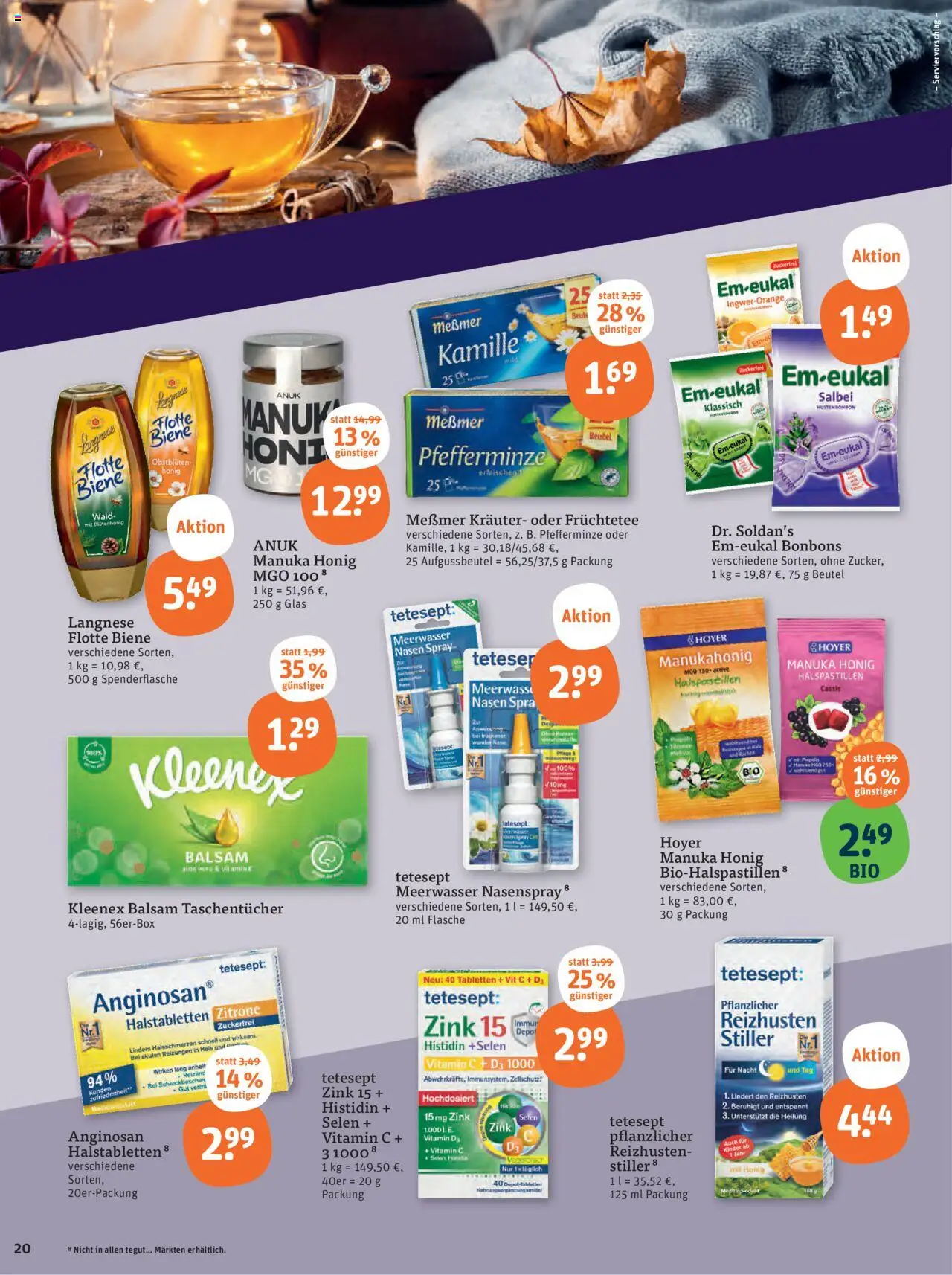 Tegut Prospekt – gültig ab 06.10.2025 | Seite: 22 | Produkte: Langnese, Messmer, Zitrone