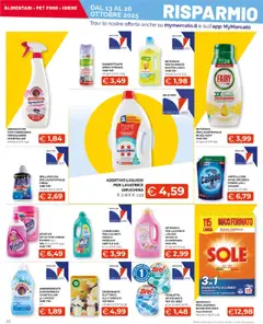 Anteprima del volantino Mercatò Extra catalogo valido a partire dal 13.10.2025 | Pagina: 22 | Prodotti: Deodorante, Ammorbidente, Candeggina, Lavatrice