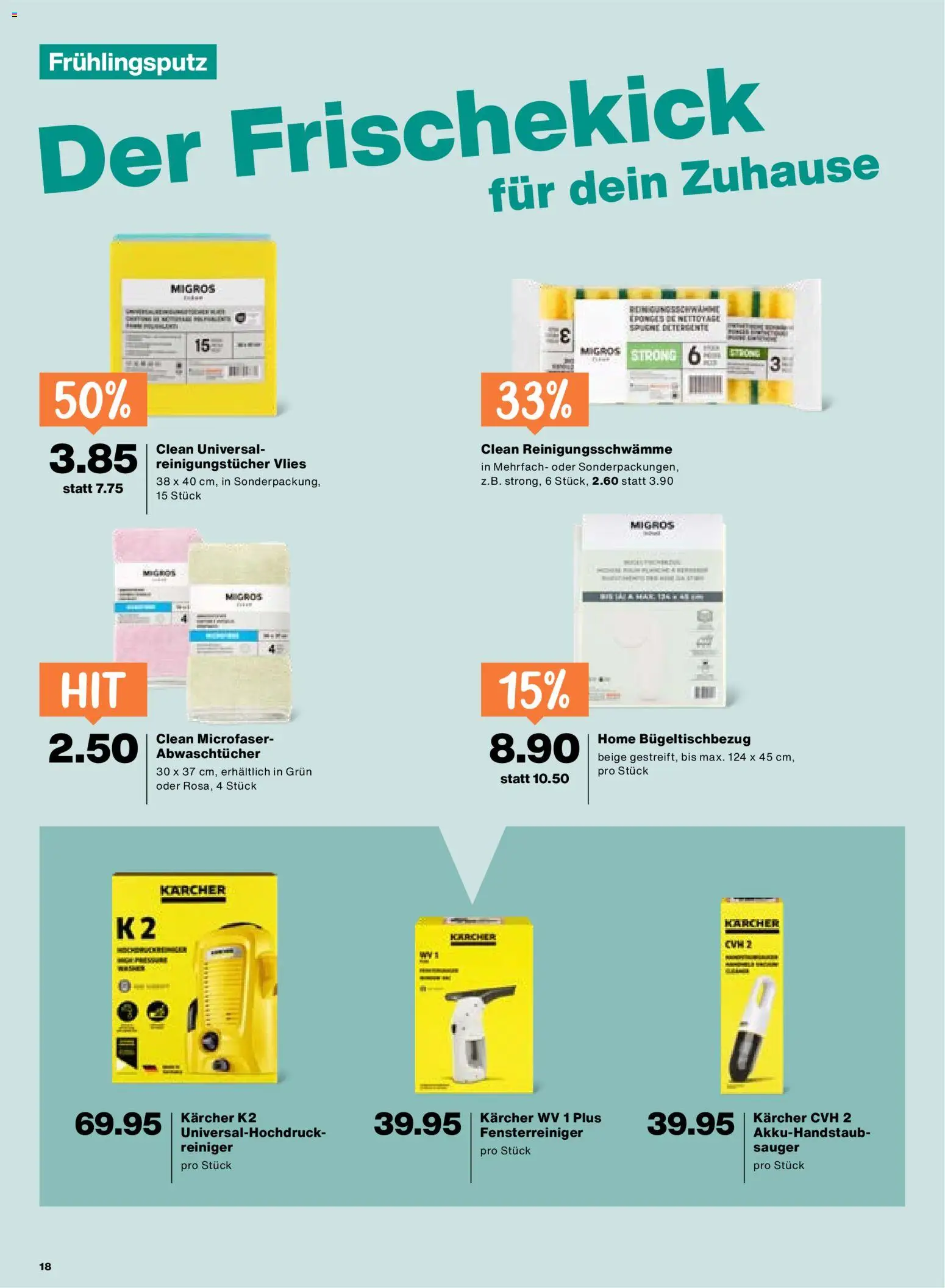 Migros aktionen – gültig ab 03.03.2026 | Seite: 18 | Produkte: Reinigungstücher