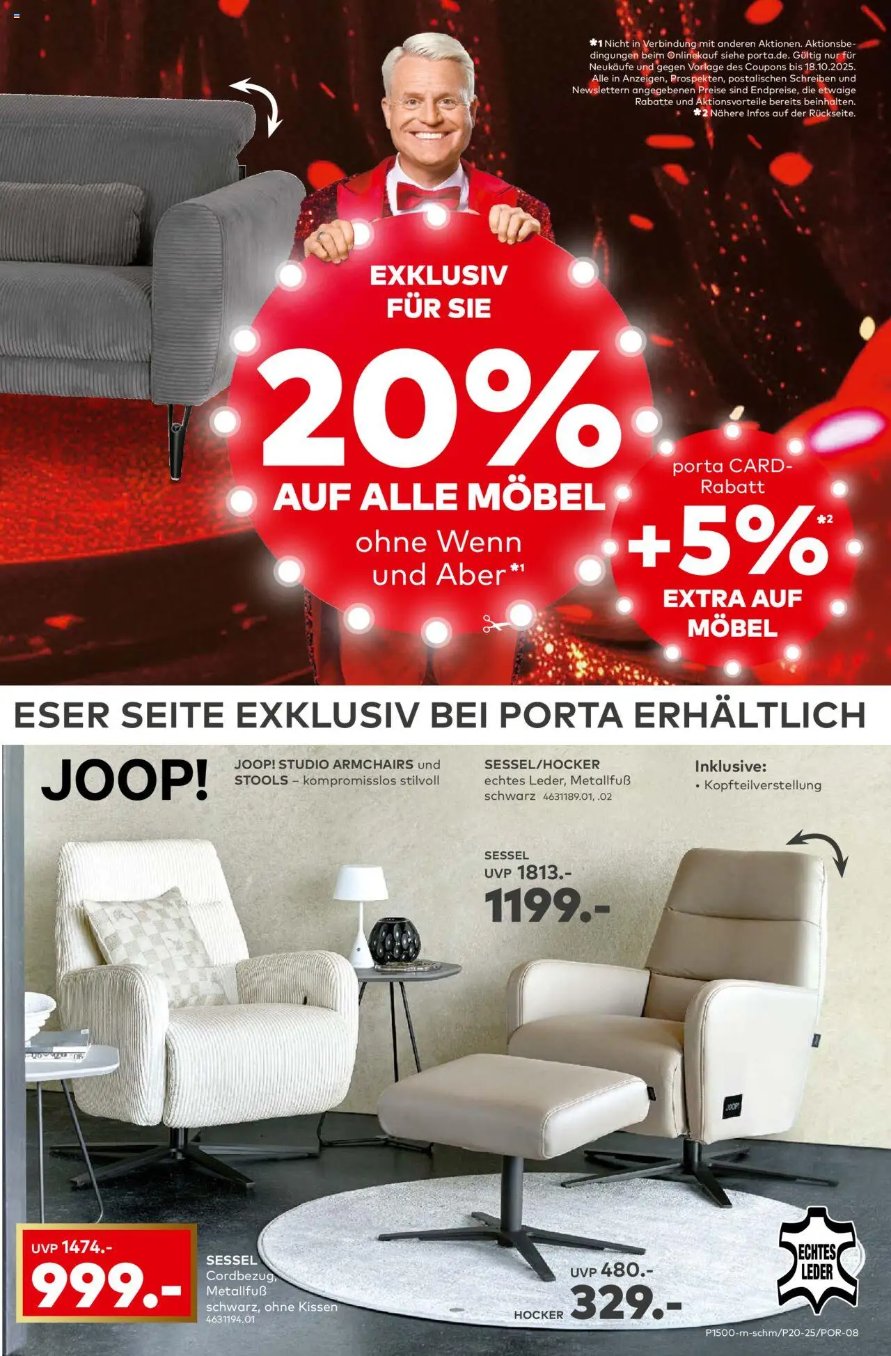 Porta! Möbiläum Neuwied – gültig ab 05.10.2025 | Seite: 7 | Produkte: Hocker, Kissen, Sessel