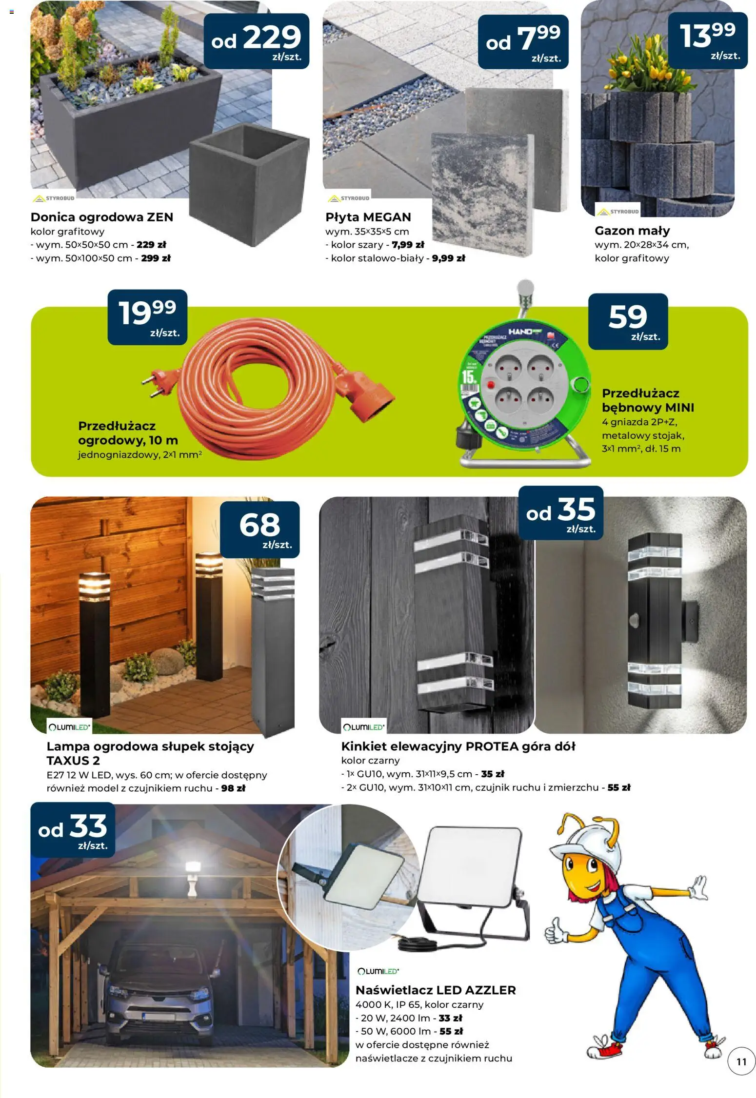 Mrówka gazetka - Elbląg od 23.04.2026 | Strona: 11 | Produkty: Przedłużacz, Lampa