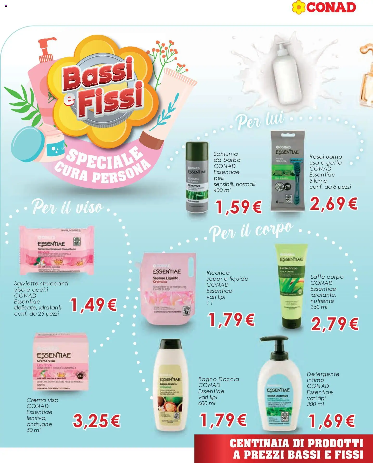 Volantino Conad del 06.12.2025 | Pagina: 6 | Prodotti: Schiuma da barba, Salviette struccanti, Sapone, Latte