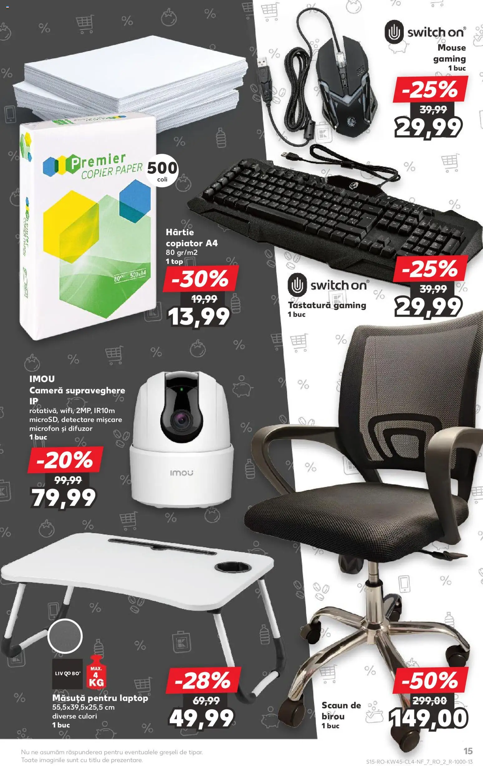 Noul catalog Kaufland – valabil de la 05.11.2025 | Pagină: 15 | Produse: Laptop, Mouse, Difuzor, Çikolatalı gofret