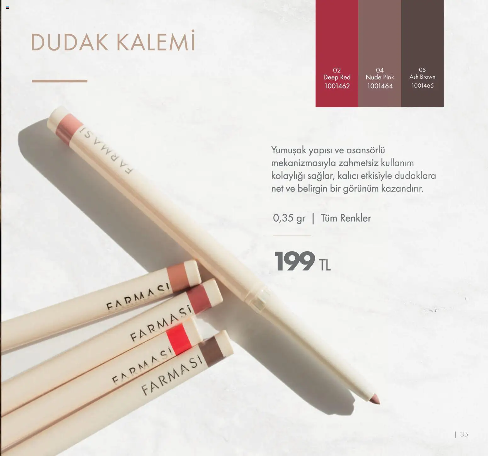 Farmasi Katalog - 01.01.2026 tarihinden itibaren geçerlidir | Sayfa: 35