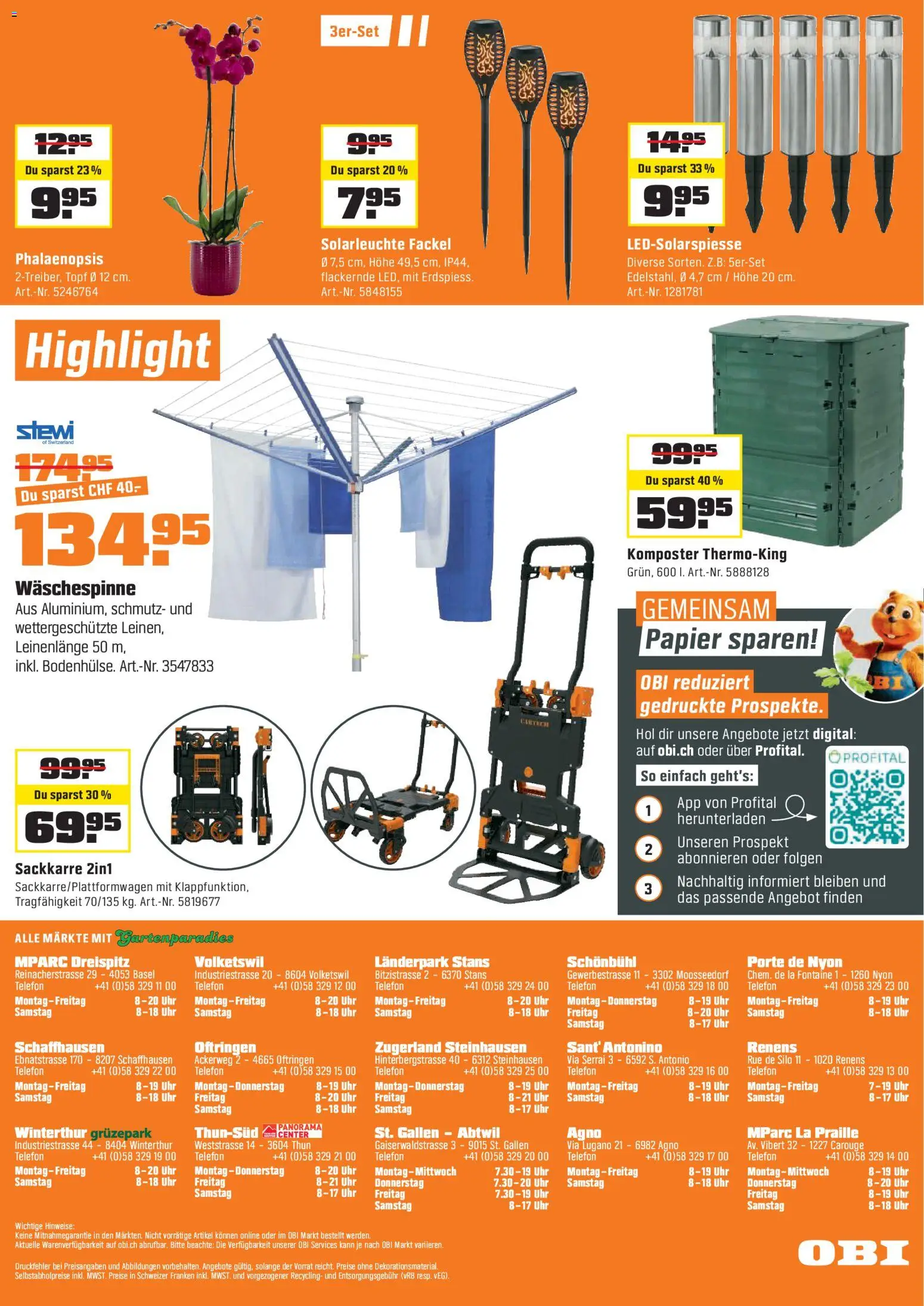 OBI - ALLES MACHBAR MIT OBI – gültig ab 28.02.2026 | Seite: 16 | Produkte: Solarleuchte, Telefon, Uhr