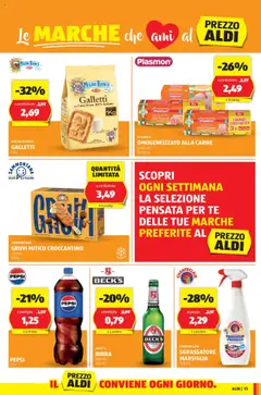 Volantino Aldi del 04.08.2025 | Pagina: 15 | Prodotti: Birra, Pollo, Sgrassatore, Latte