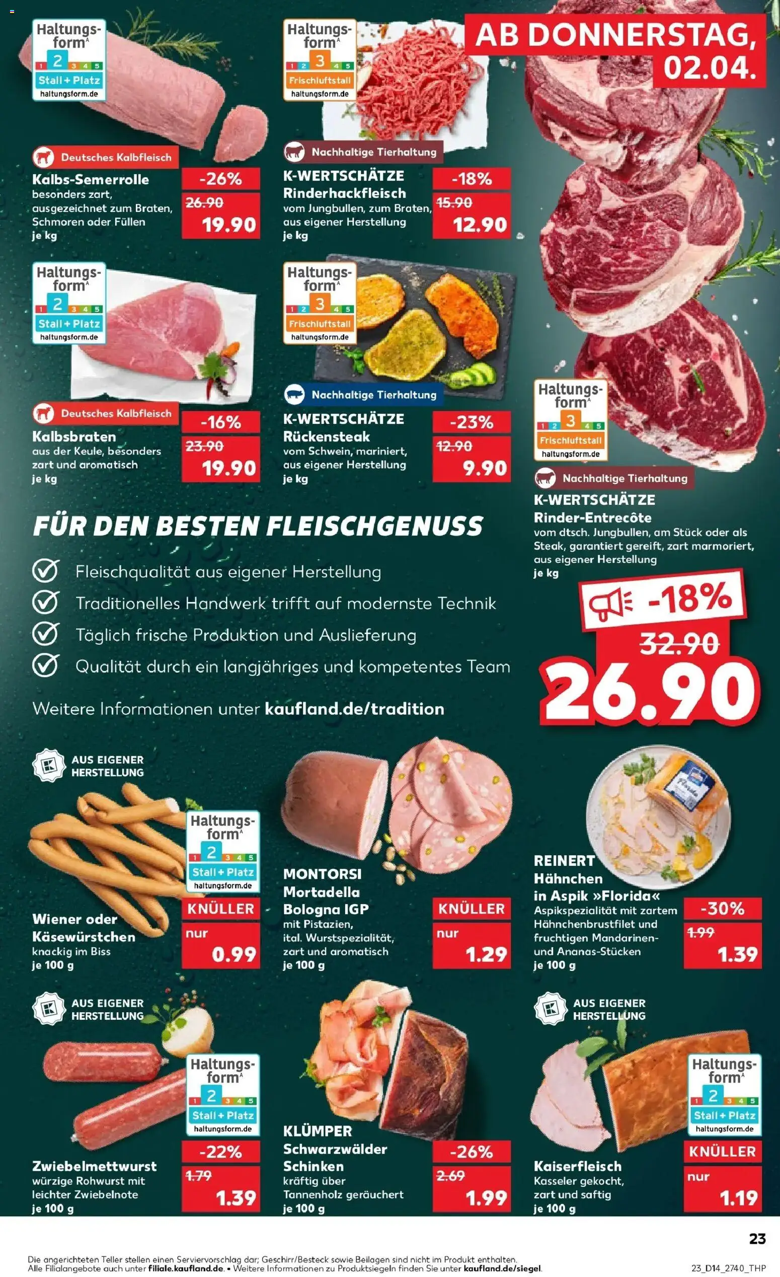 Kaufland Prospekt Löbau	 – gültig ab 30.03.2026 | Seite: 37 | Produkte: Hahnchen, Entrecote, Schinken, Steak