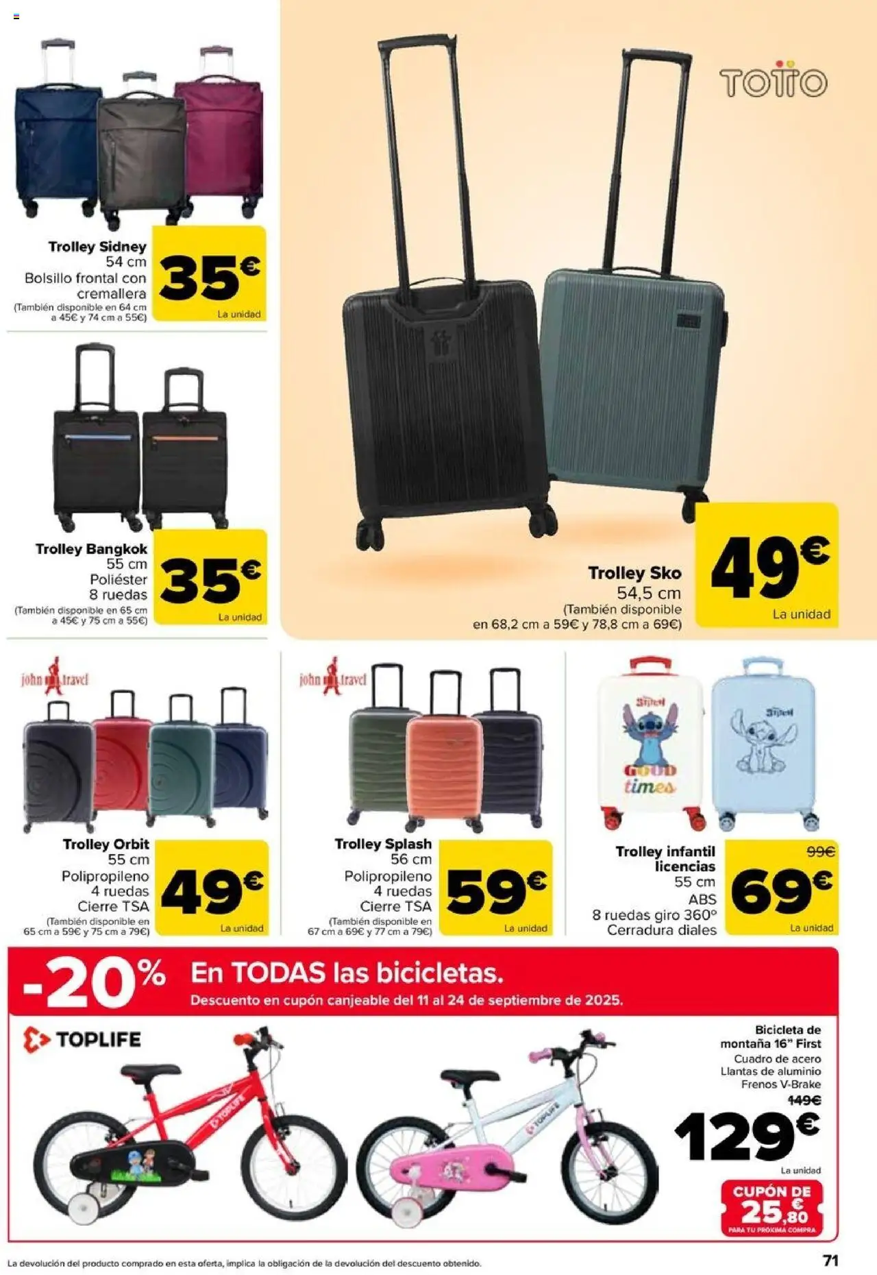 Carrefour folleto │ válido desde el 26.08.2025 | Página: 71 | Productos: Bicicleta