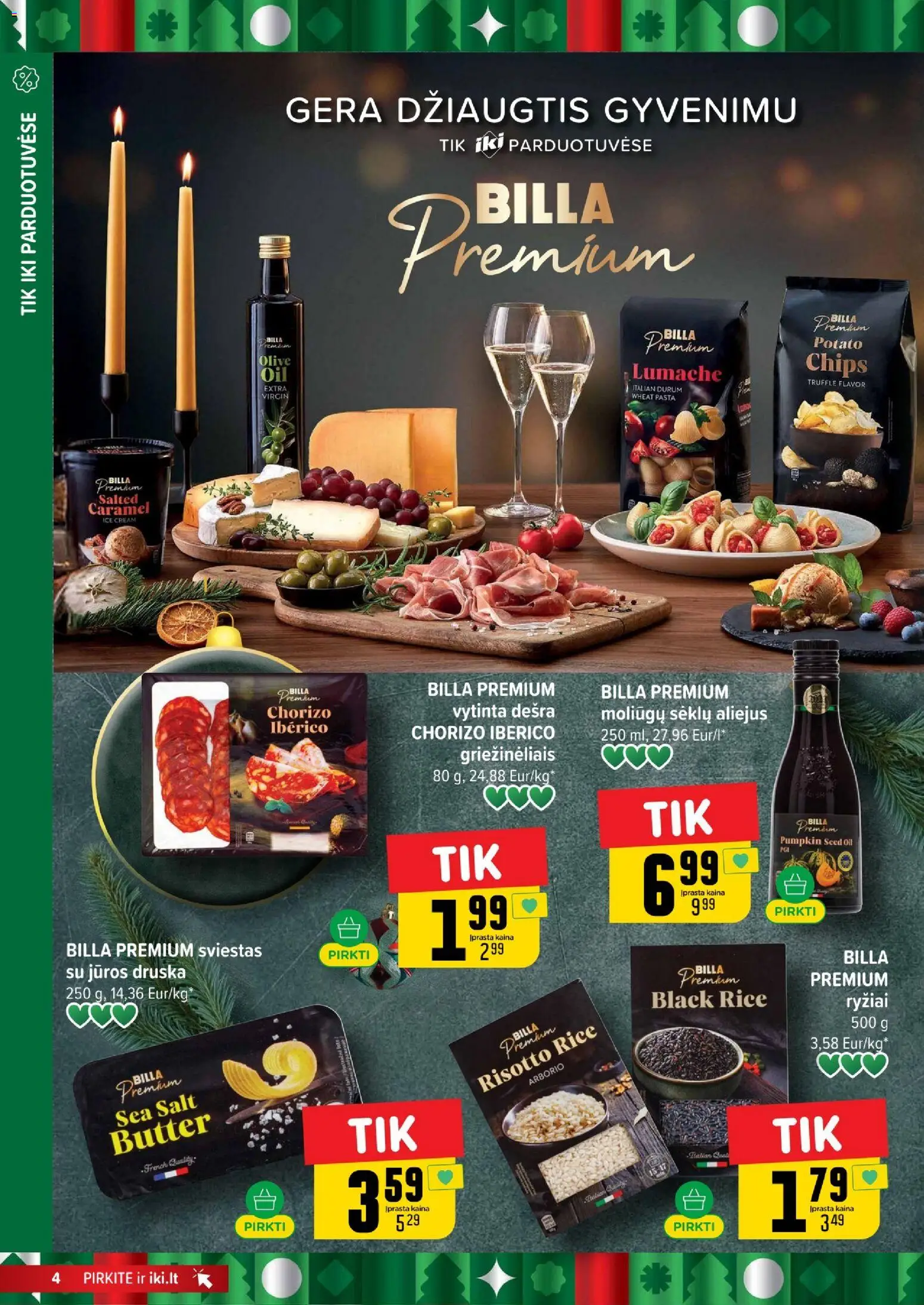 IKI akcijos nuo 29.12.2025 | Puslapis: 4 | Prekių: Sviestas, Aliejus, Jūros druska, Ryžiai