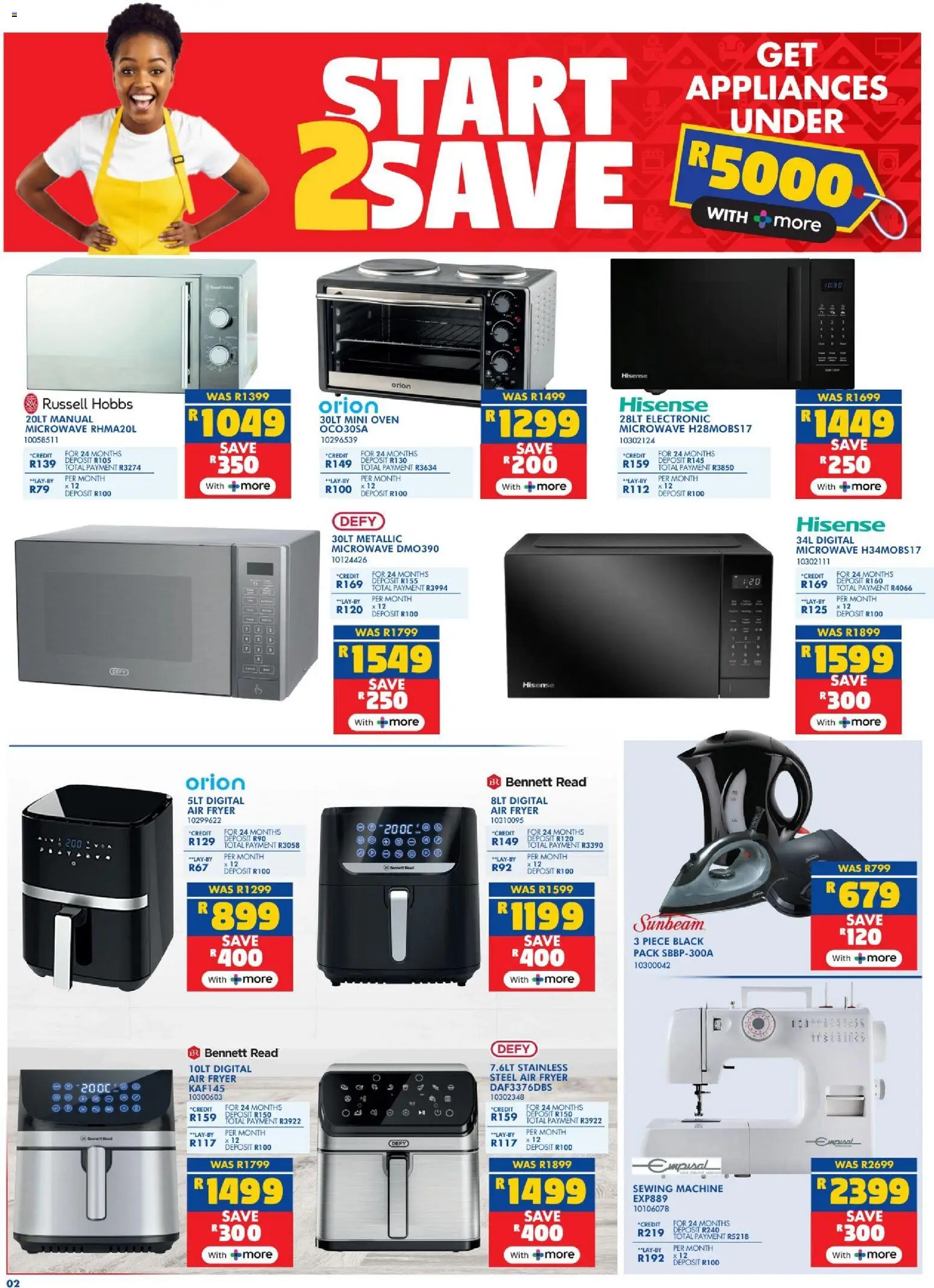 New Russells catalogue – valid from 15.01.2026 | Page: 2 | Products: Oven, Fryer, Microwave, Air fryer