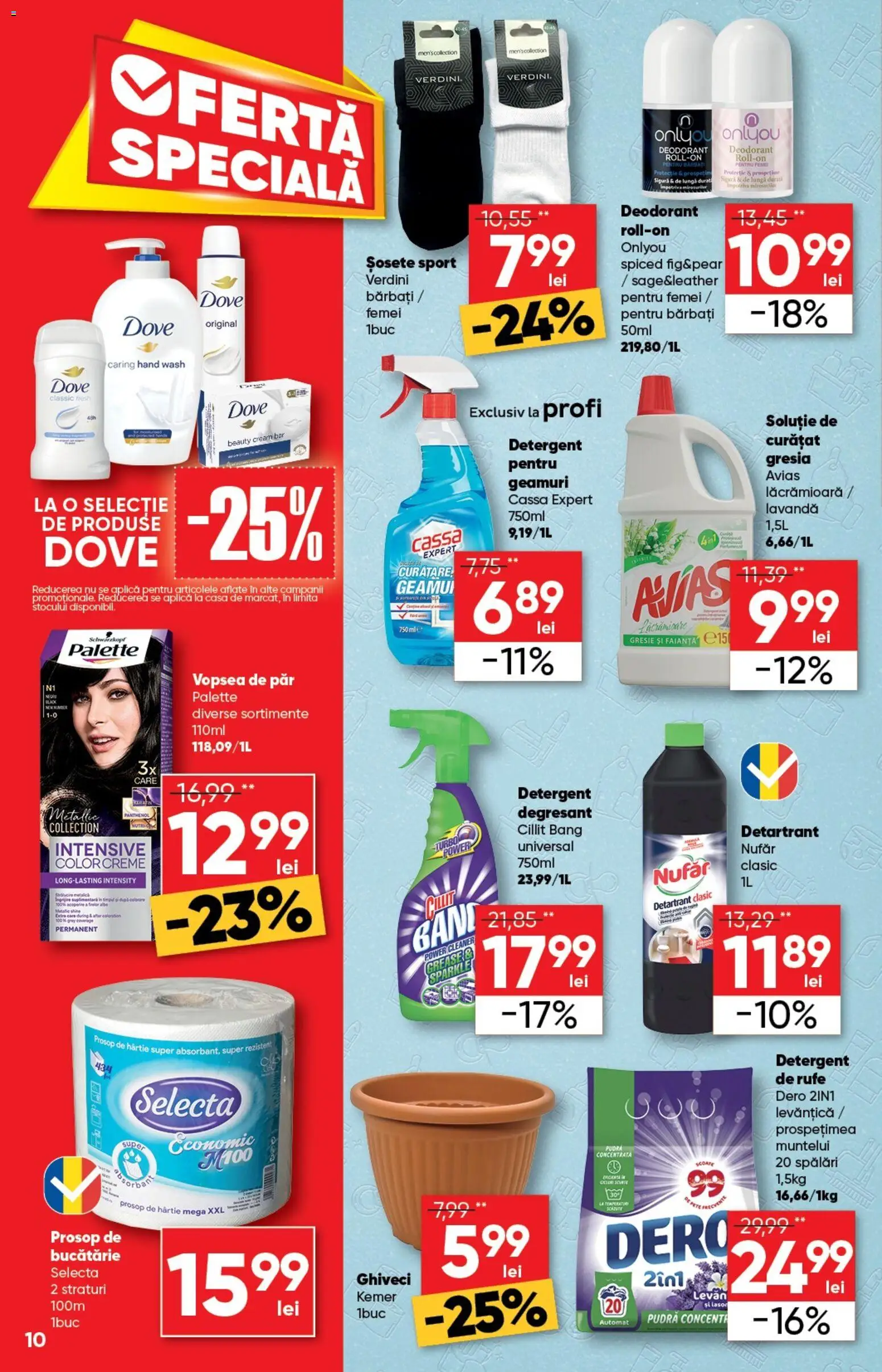 Noul catalog Profi – valabil de la 04.03.2026 | Pagină: 10 | Produse: Faianță, Bucătărie, Deodorant, Vopsea de păr