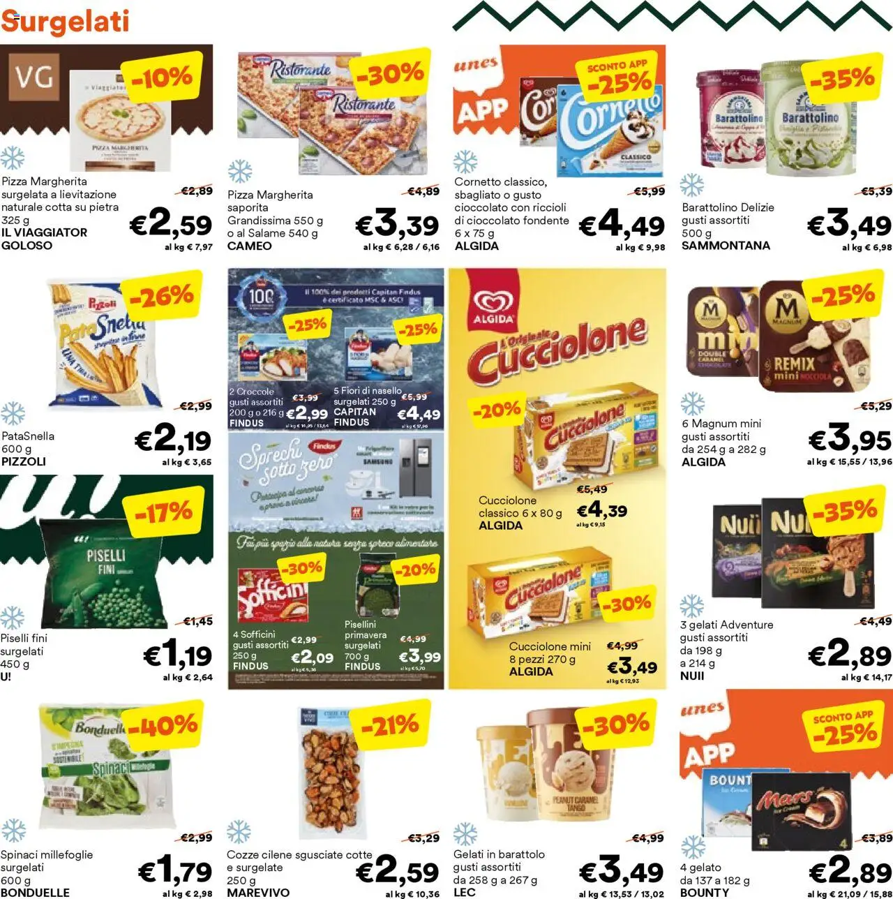 Volantino Unes del 10.09.2025 | Pagina: 8 | Prodotti: Salame, Pizza, Cozze, Nasello