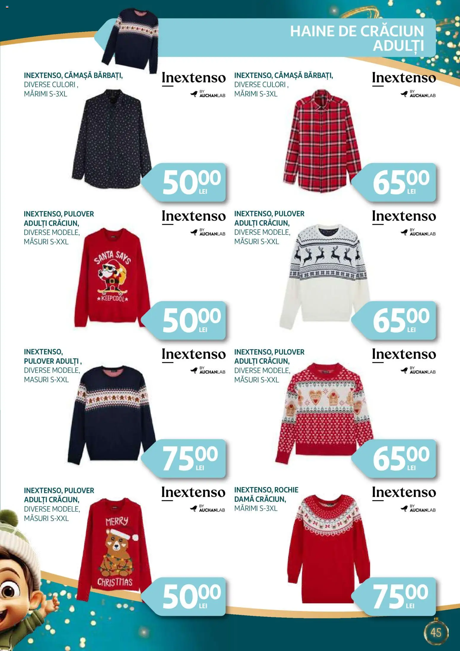 Noul catalog Auchan – valabil de la 26.11.2025 | Pagină: 45 | Produse: Rochie, Haine, Pulover