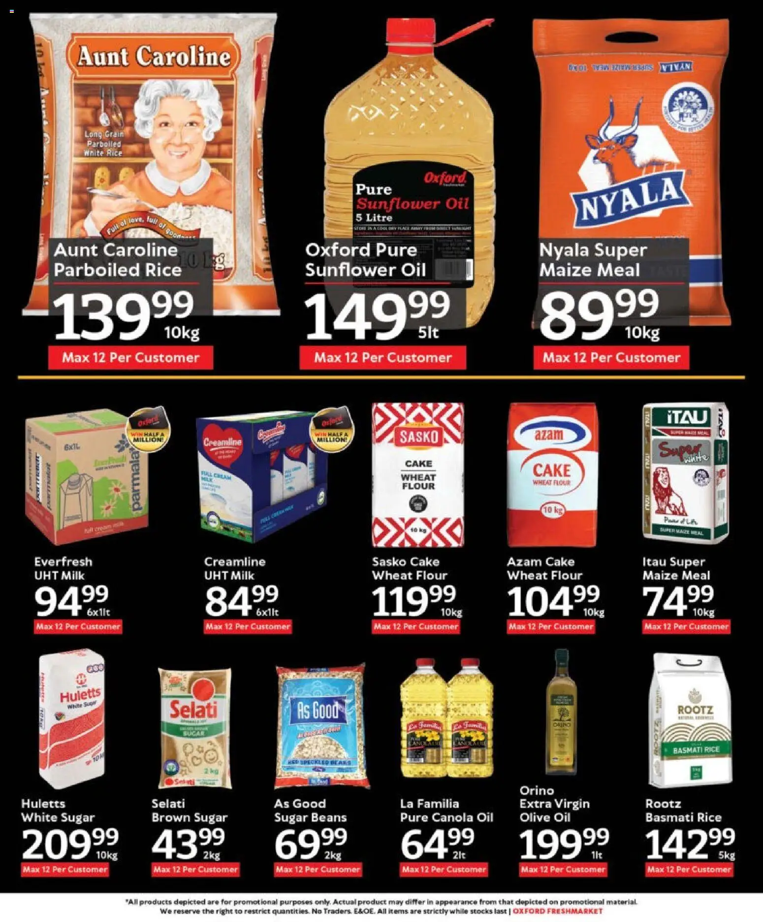 New Oxford Freshmarket catalogue – valid from 05.11.2025 | Page: 7 | Products: Flour, Maize meal, Rice, Sugar
