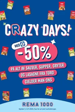 Forhåndsvisning av Rema 1000 Crazy Days gyldig fra 03.11.2025