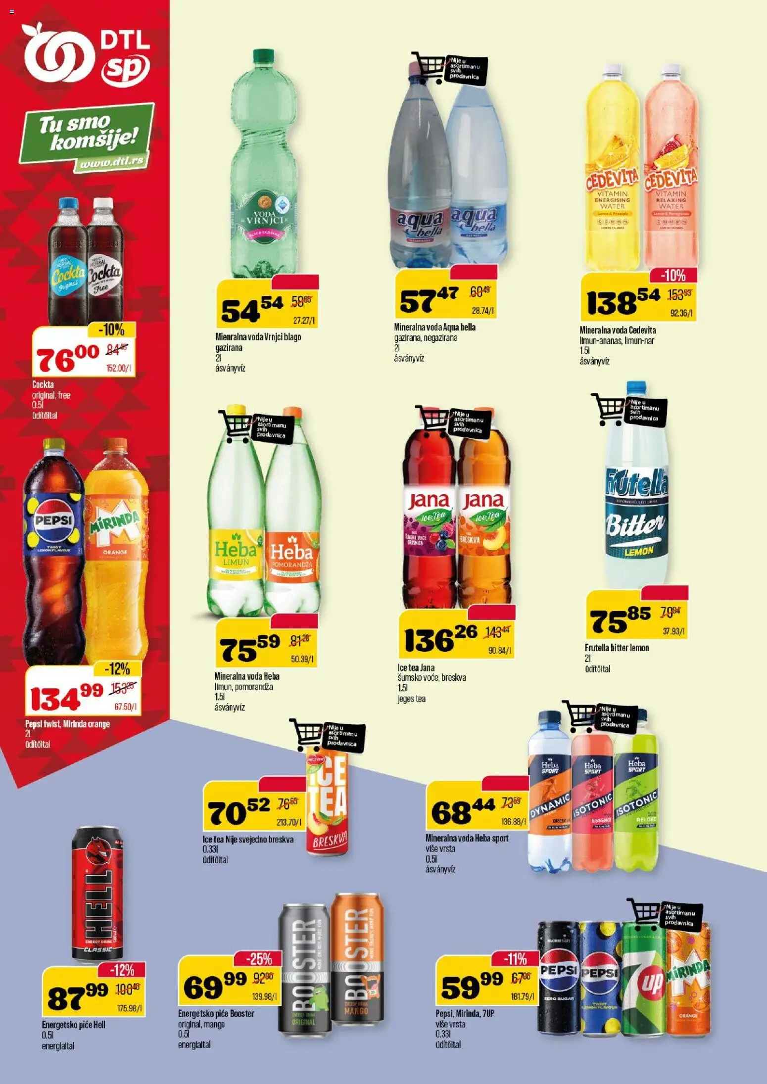 Senta Promet katalog - važi od 22.10.2025 | Strana: 14 | Proizvode: Voda, Pomorandza, Nutella, Pepsi