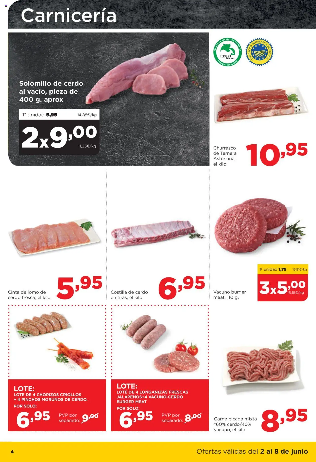 Alimerka folleto Asturias │ válido desde el 02.06.2025 | Página: 5 | Productos: Solomillo de cerdo, Cerdo, Costilla de cerdo