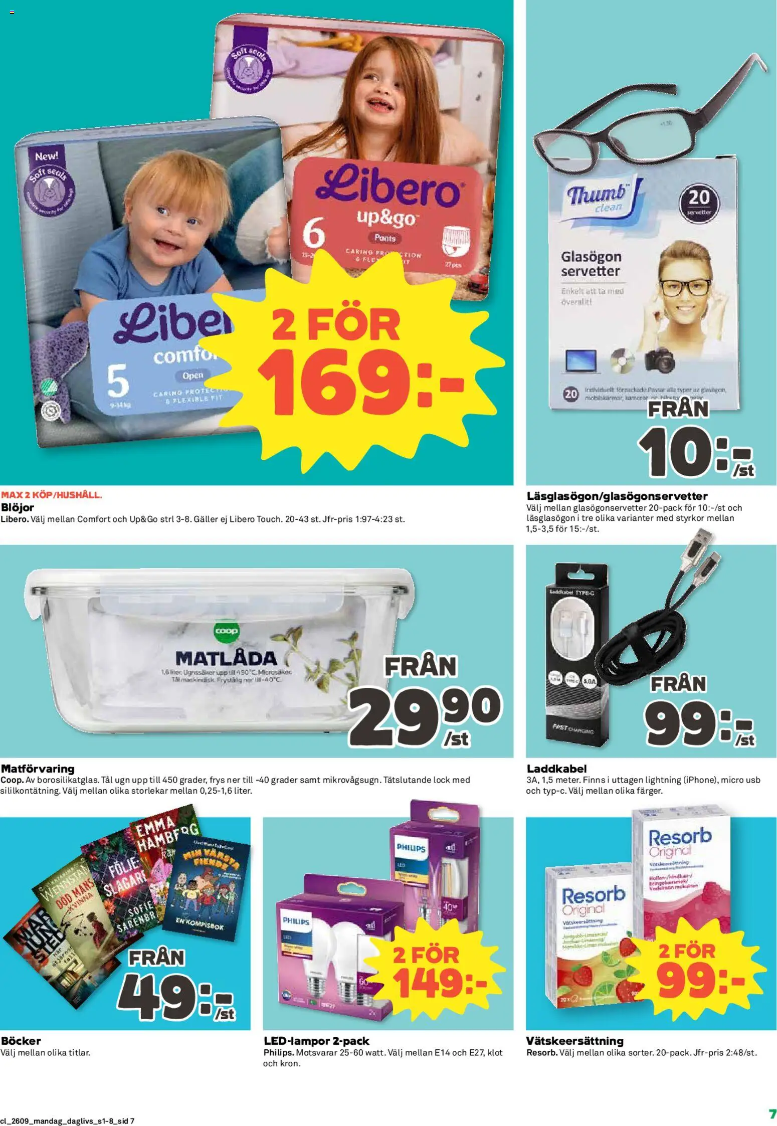 Coop Daglivs reklamblad aktuell från 23.02.2026 | Sida: 7 | Produkter: Galler, Matlåda, Resorb, Frys