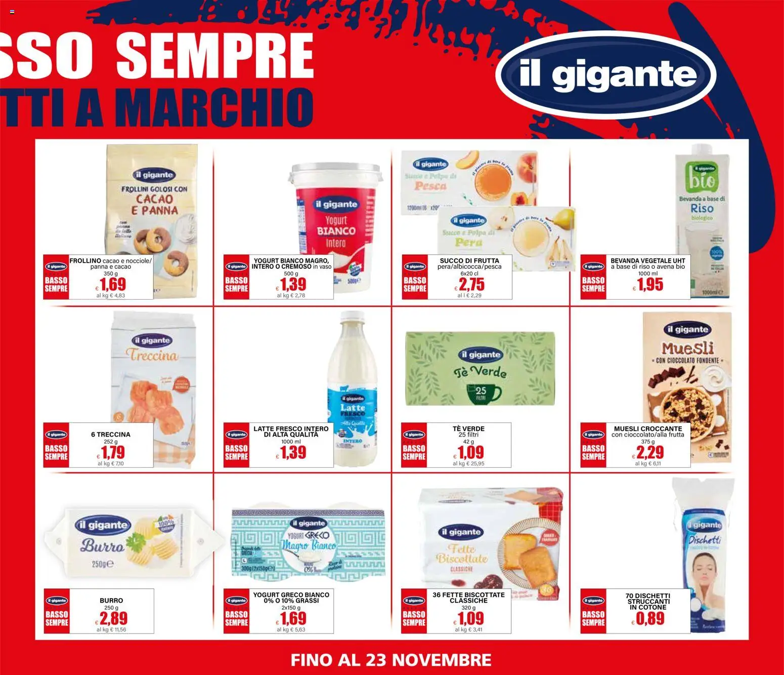 Volantino Il Gigante del 10.11.2025 | Pagina: 35 | Prodotti: Yogurt, Succo, Latte, Cacao