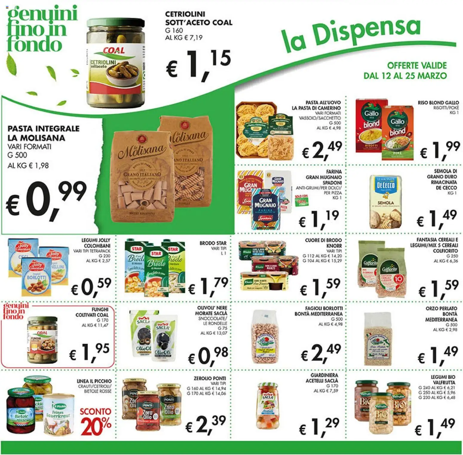 Volantino Coal del 12.03.2026 | Pagina: 22 | Prodotti: Legumi, Pizza, Fagioli, Pasta
