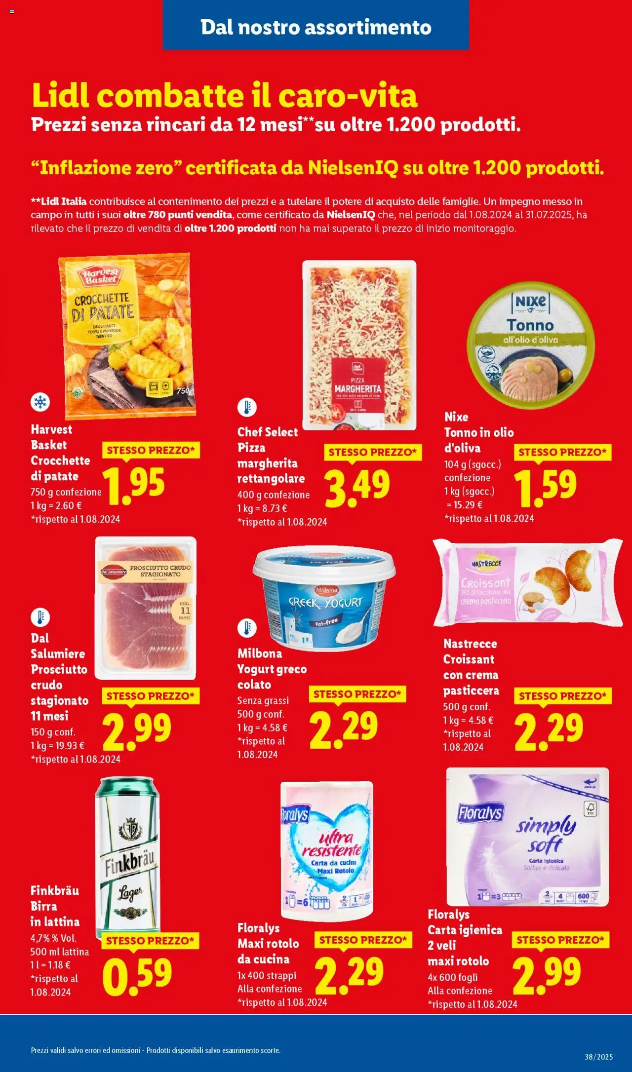 Volantino Lidl del 15.09.2025 | Pagina: 9 | Prodotti: Yogurt greco, Pizza, Birra, Croissant