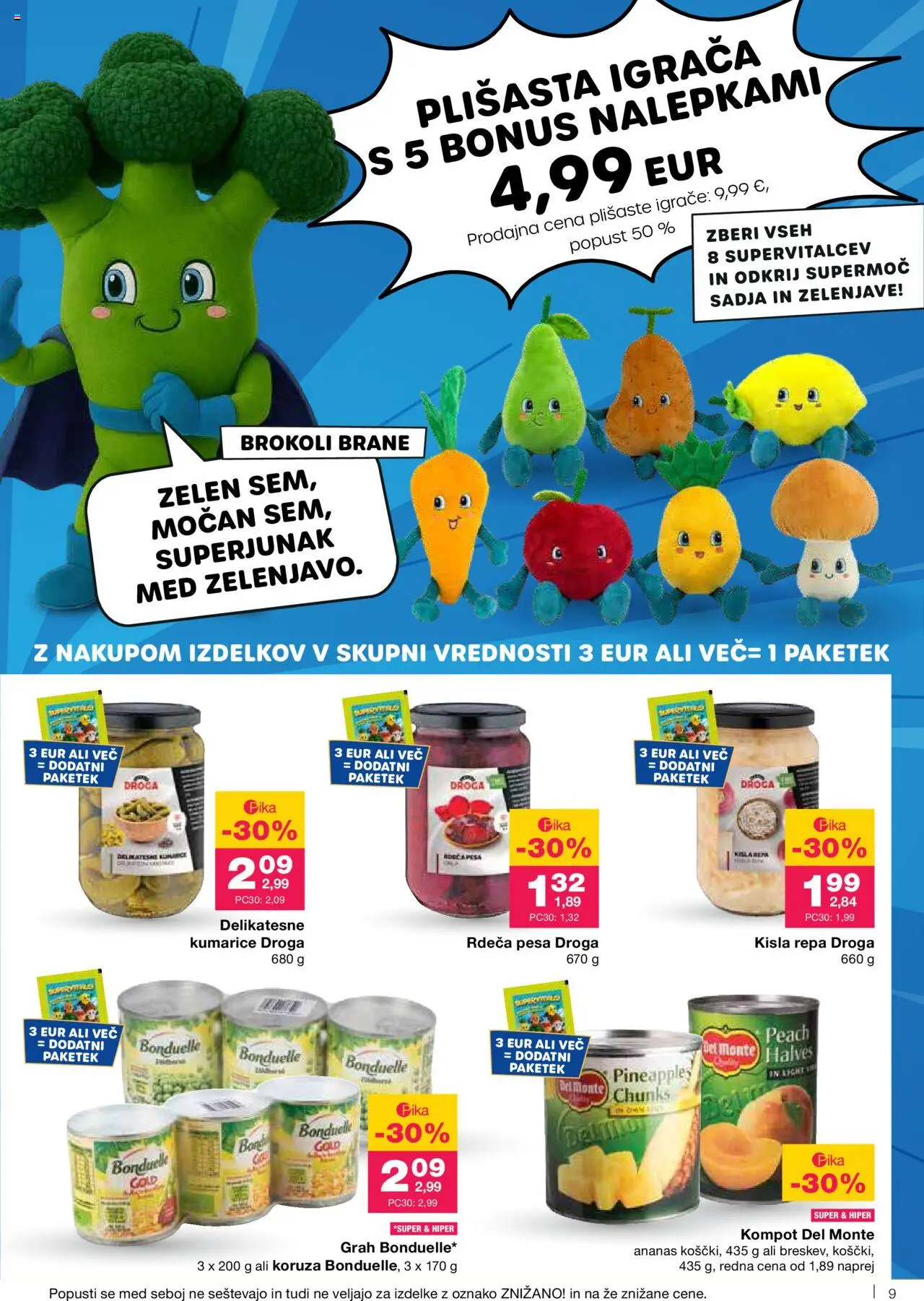 Novi Mercator katalog ponudbe – veljaven od 02.10.2025 | Stran: 9 | Izdelki: Ananas, Kumarice, Pesa, Grah