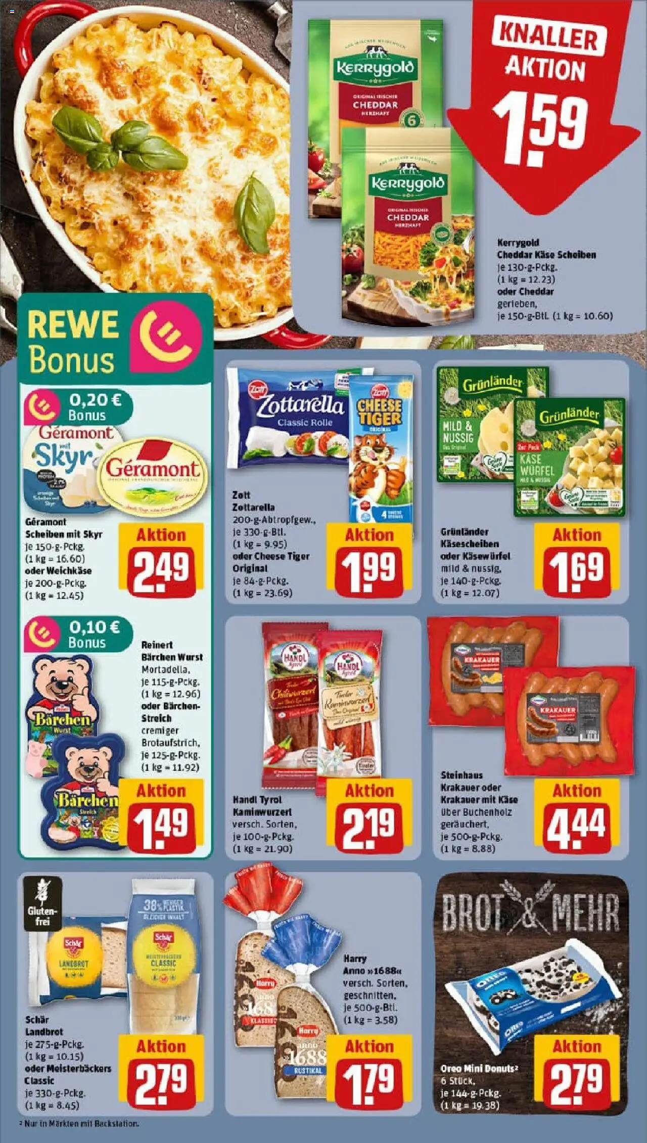 Rewe prospekt Jork	 – gültig ab 01.09.2025 | Seite: 14 | Produkte: Mozzarella, Skyr, Donuts, Grunlander