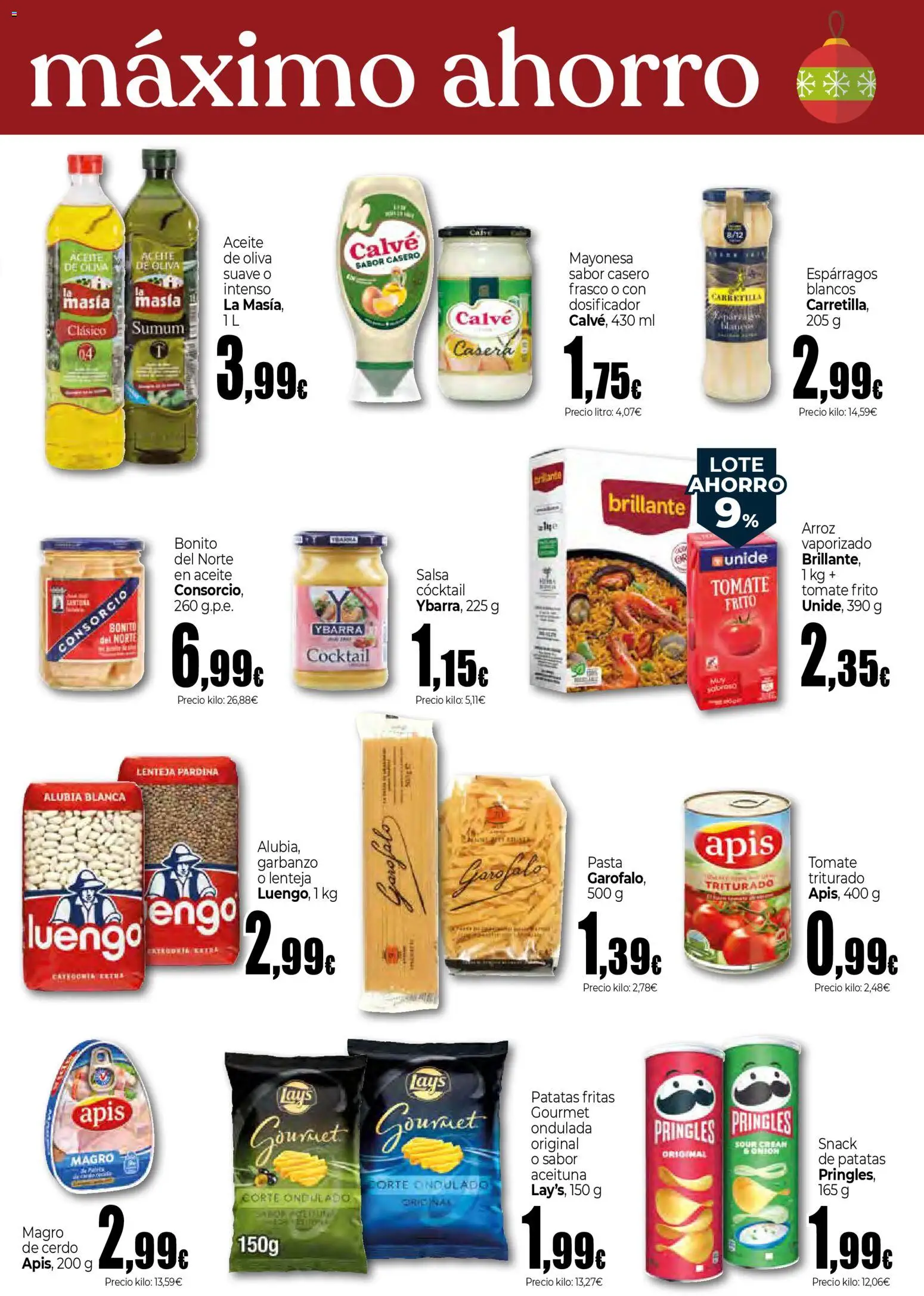 Unide - Market Península │ válido desde el 04.12.2025 | Página: 9 | Productos: Aceite, Cerdo, Arroz, Οθόνη προβολής