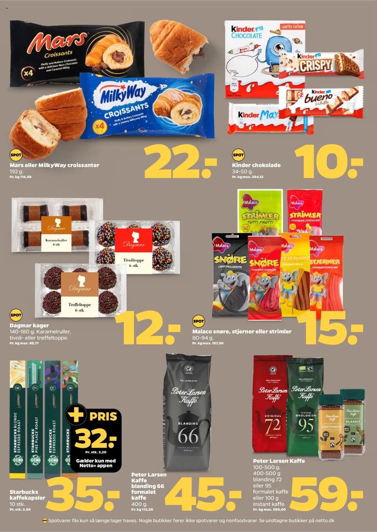 Netto Tilbudsavis gyldig fra 23.08.2025 | Side: 22 | Produkter: Croissanter, Kaffe, Chokolade, Kager