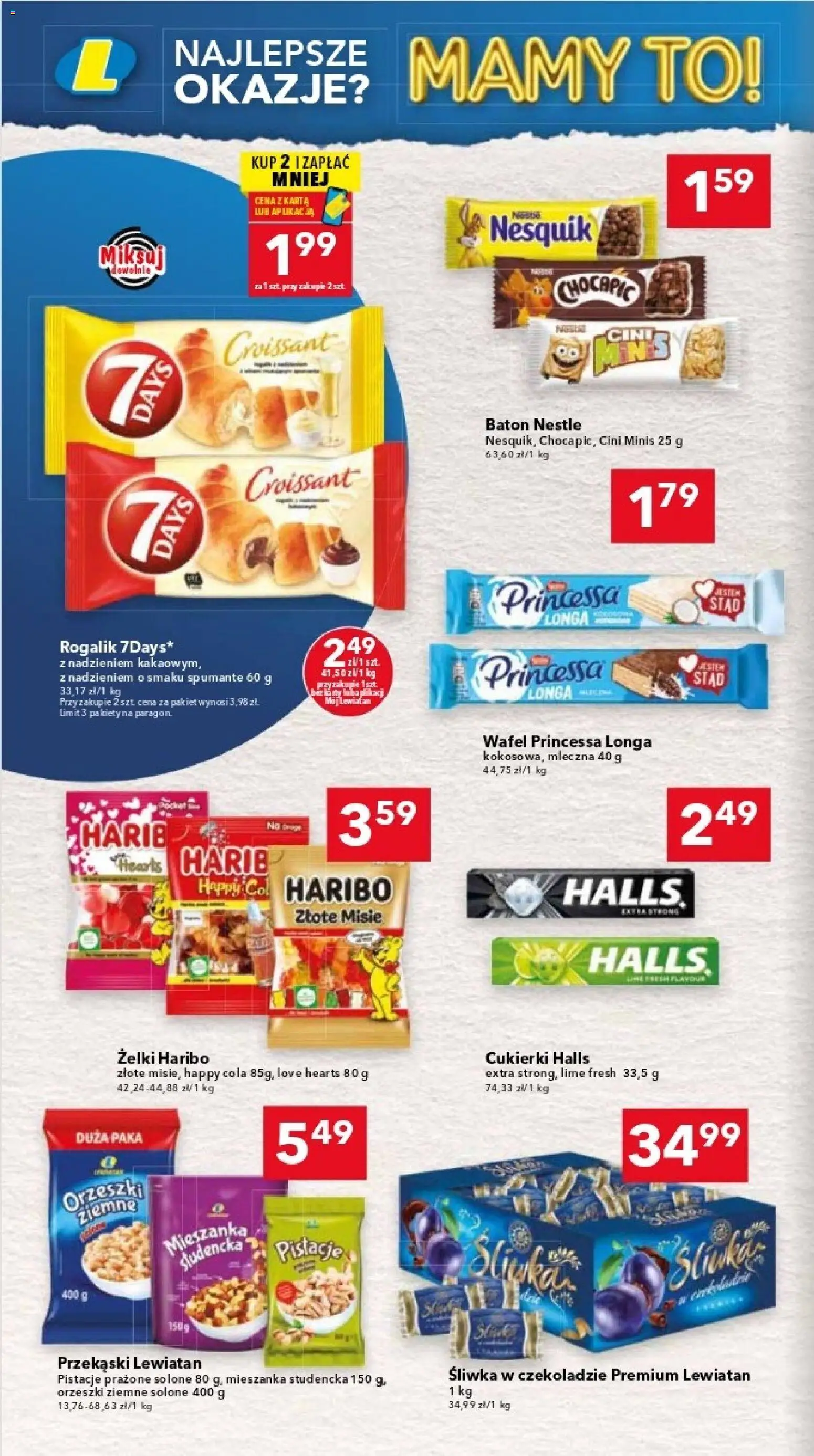Lewiatan gazetka - Katowice od 12.02.2026 | Strona: 12 | Produkty: Karta, Baton, Orzeszki ziemne, Żelki